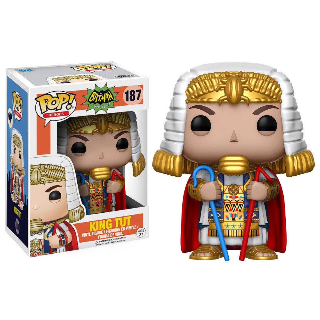 Vintage 1960s Classic Batman Pop! Vinyl Figure - King Tut 1966 TV Series Collectible - Perfect for DC Comics Fans, Pop Culture Enthusiasts & Home Office Decor