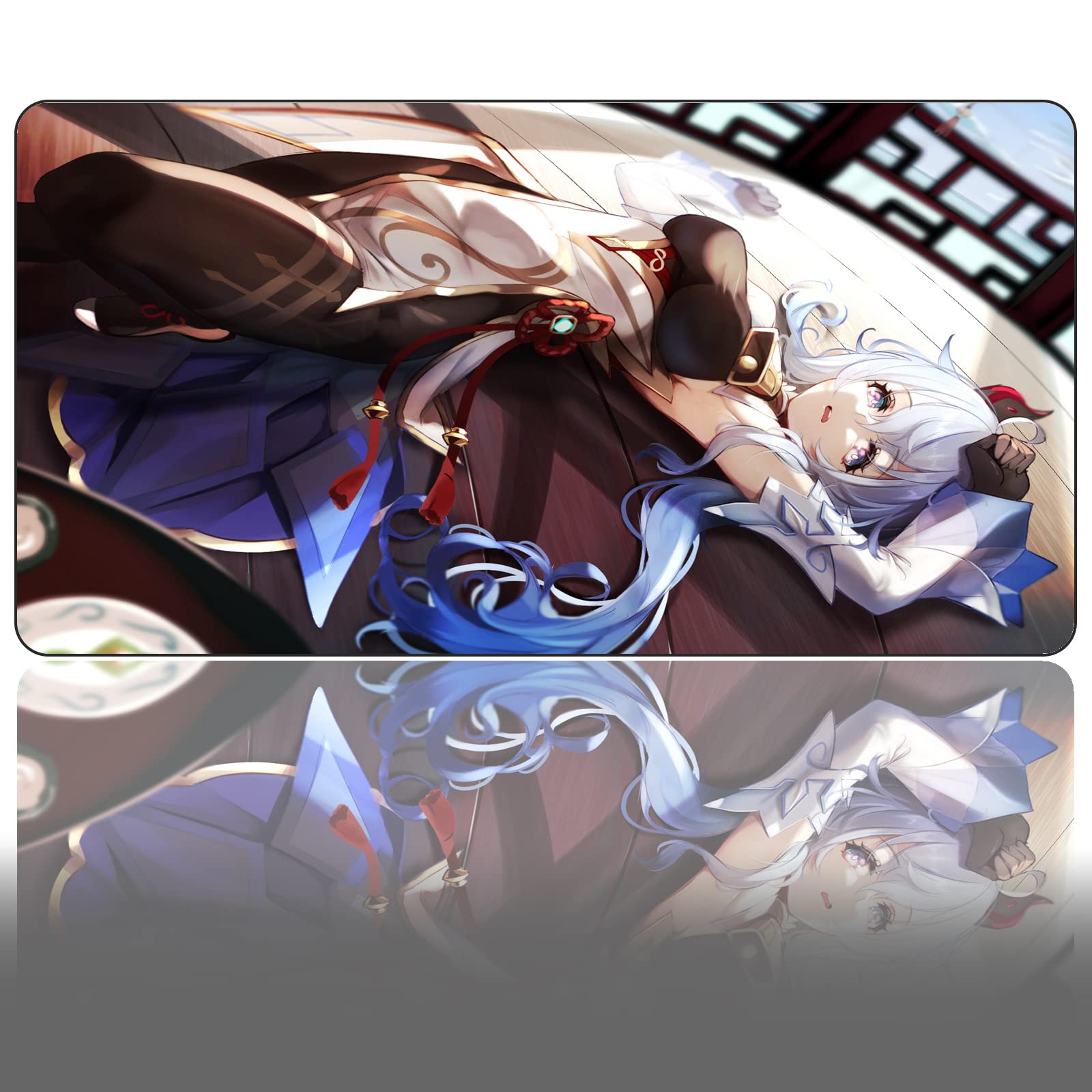 Anime Gaming Mouse Pad - Large XXL Non-Slip Desk Mat (27.55x12 Inch) for PC Computer Gamers - Cute Anime Girl Design - Perfect for Office Work & Gaming Setup