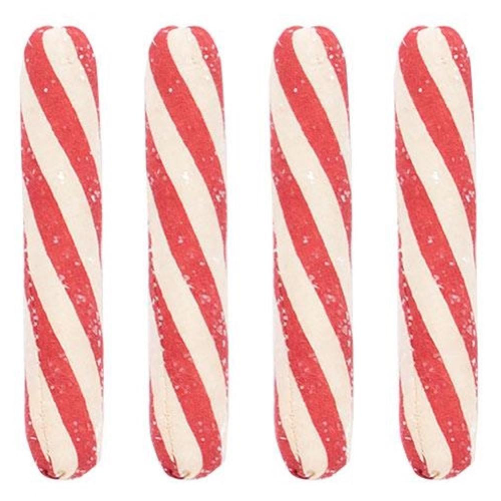 4-Pack Candy Cane Sticks for Baking & Decorating - Christmas Dessert, Hot Cocoa, Cupcake, and Holiday Party Treats