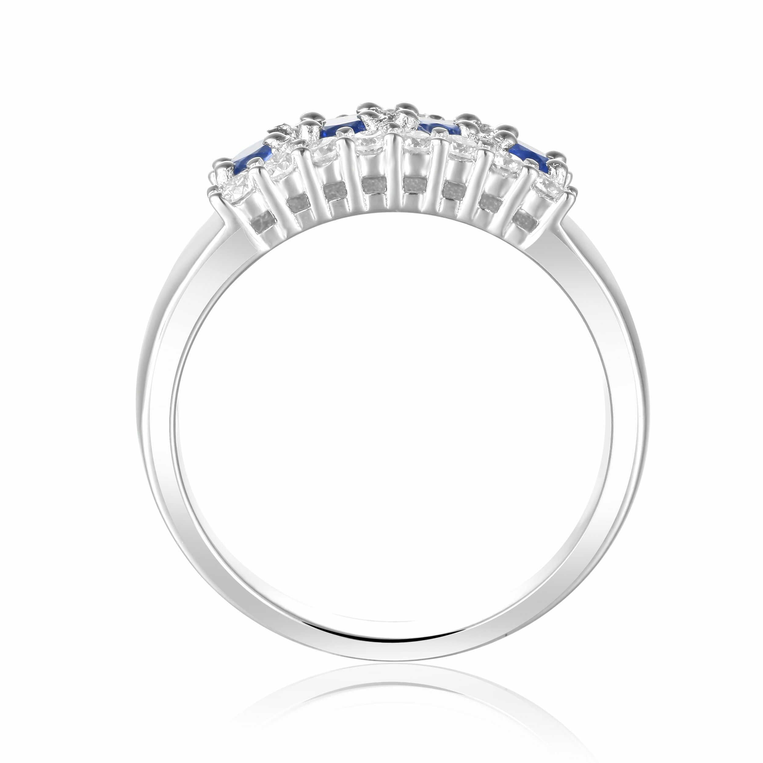Blue Sapphire Chunky Statement Ring for Women - Elegant Jewelry Gift for Birthday, Anniversary & Special Occasions