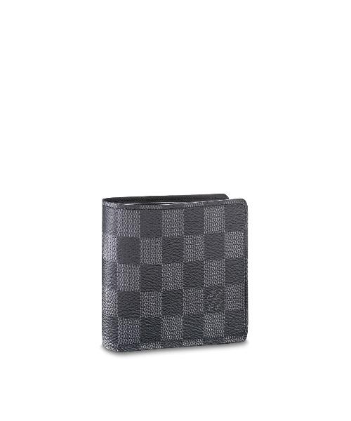 Authentic Louis Vuitton Damier Graphite Canvas Men's Wallet - Slim Bifold RFID Blocking Credit Card Holder for Everyday Use & Travel