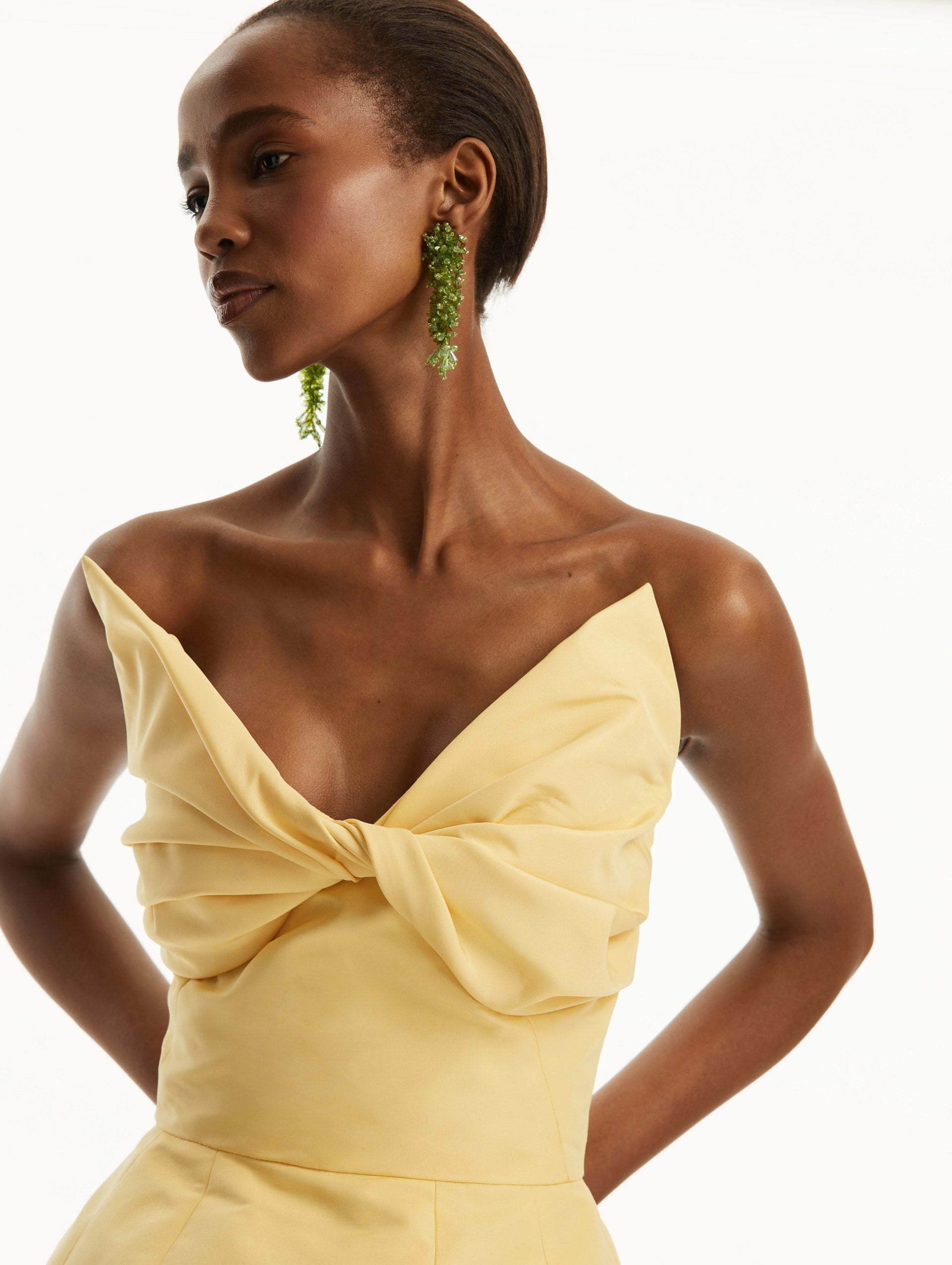 Elegant Bow Detailed Faille Cocktail Dress for Women - Perfect for Evening Parties, Weddings & Special Occasions