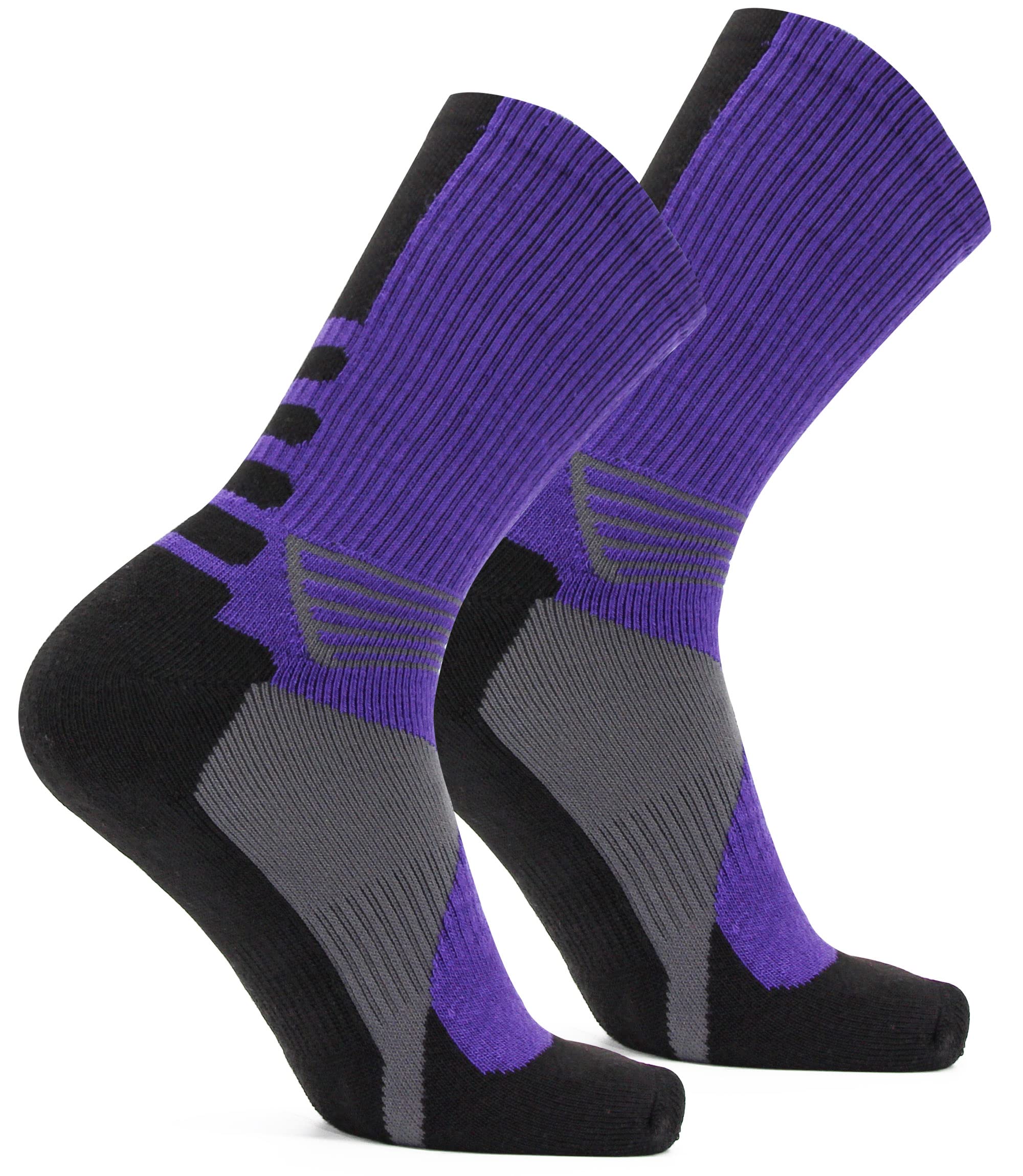 Premium Cushioned Basketball Socks for Men & Women - Moisture Wicking Athletic Crew Socks for Youth & Adults - Perfect for Games, Training and Sports Performance
