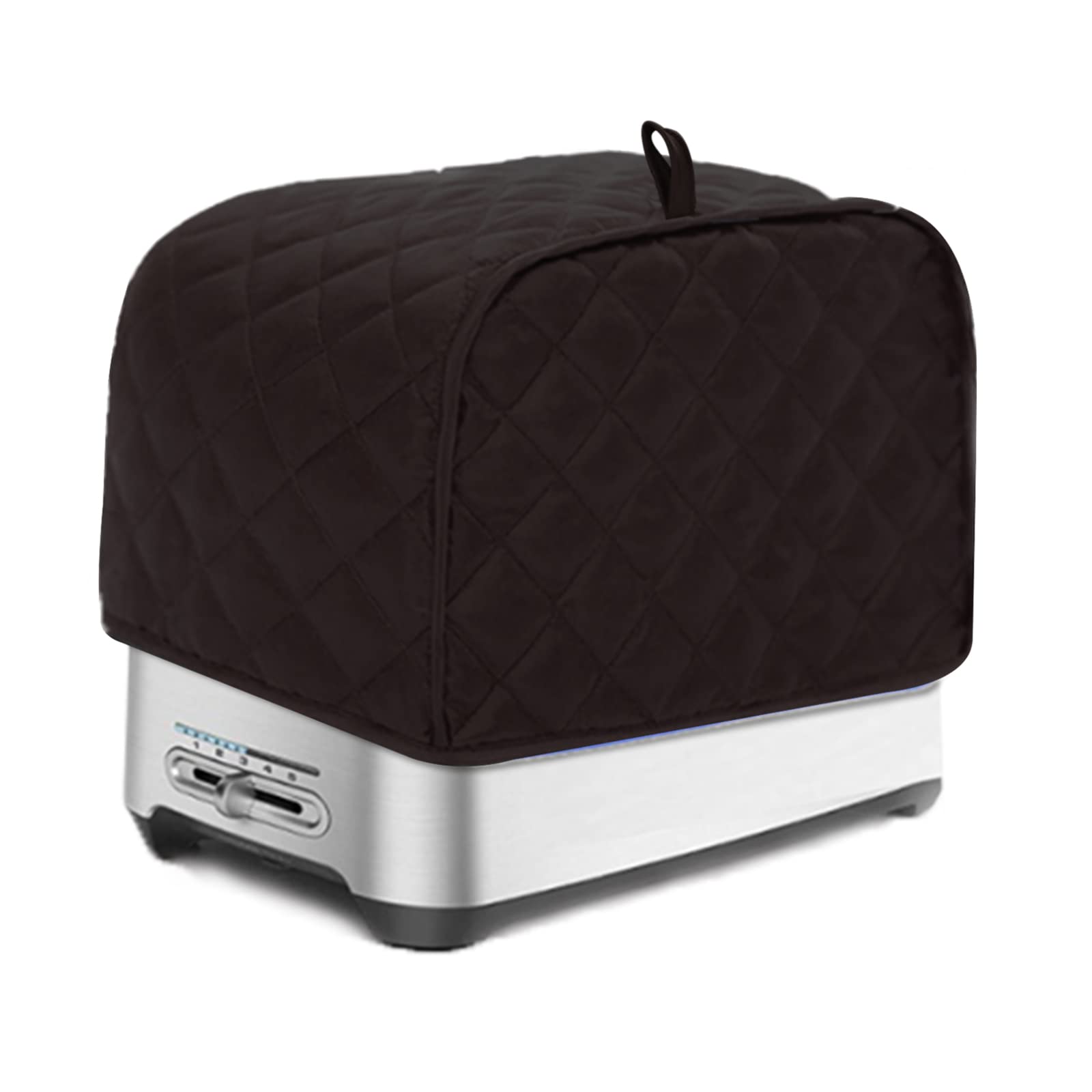 Quilted Polyester Toaster Cover for 4-Slice Bread Toaster - Dustproof & Fingerprint Resistant Bakeware Protector - Perfect Kitchen Gift for Mom (Cocoa Brown) - Ideal for Home, Kitchen & Housewarming Gifts