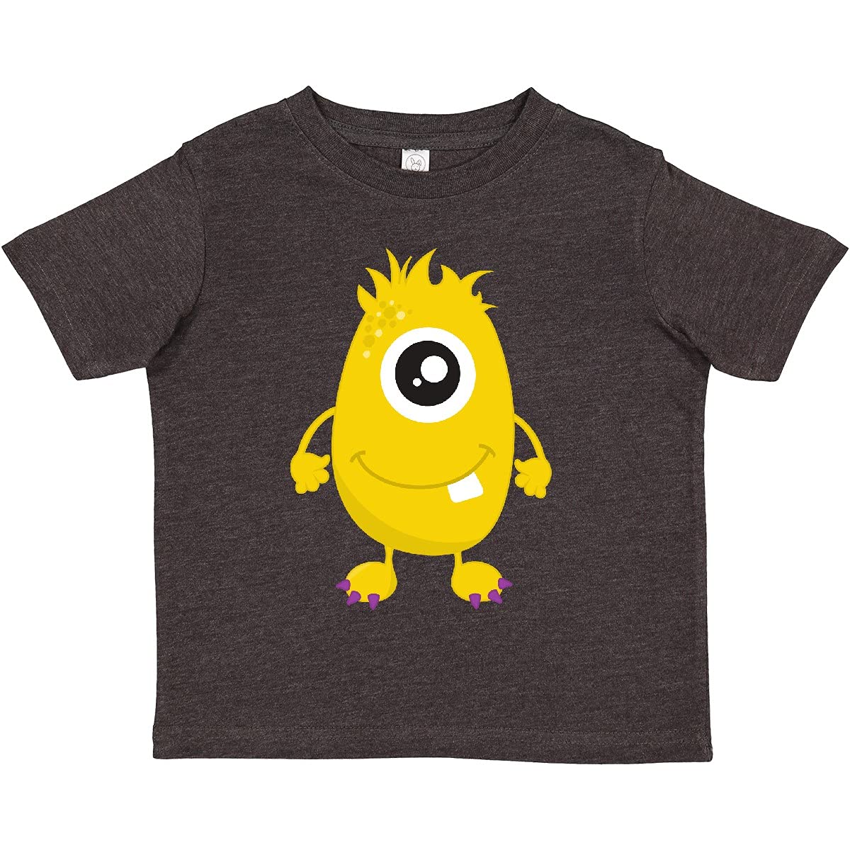 Inktastic Cute Monster Toddler T-Shirt - Yellow Funny Silly Graphic Tee for Kids | Playdates, Birthday Parties & Everyday Wear