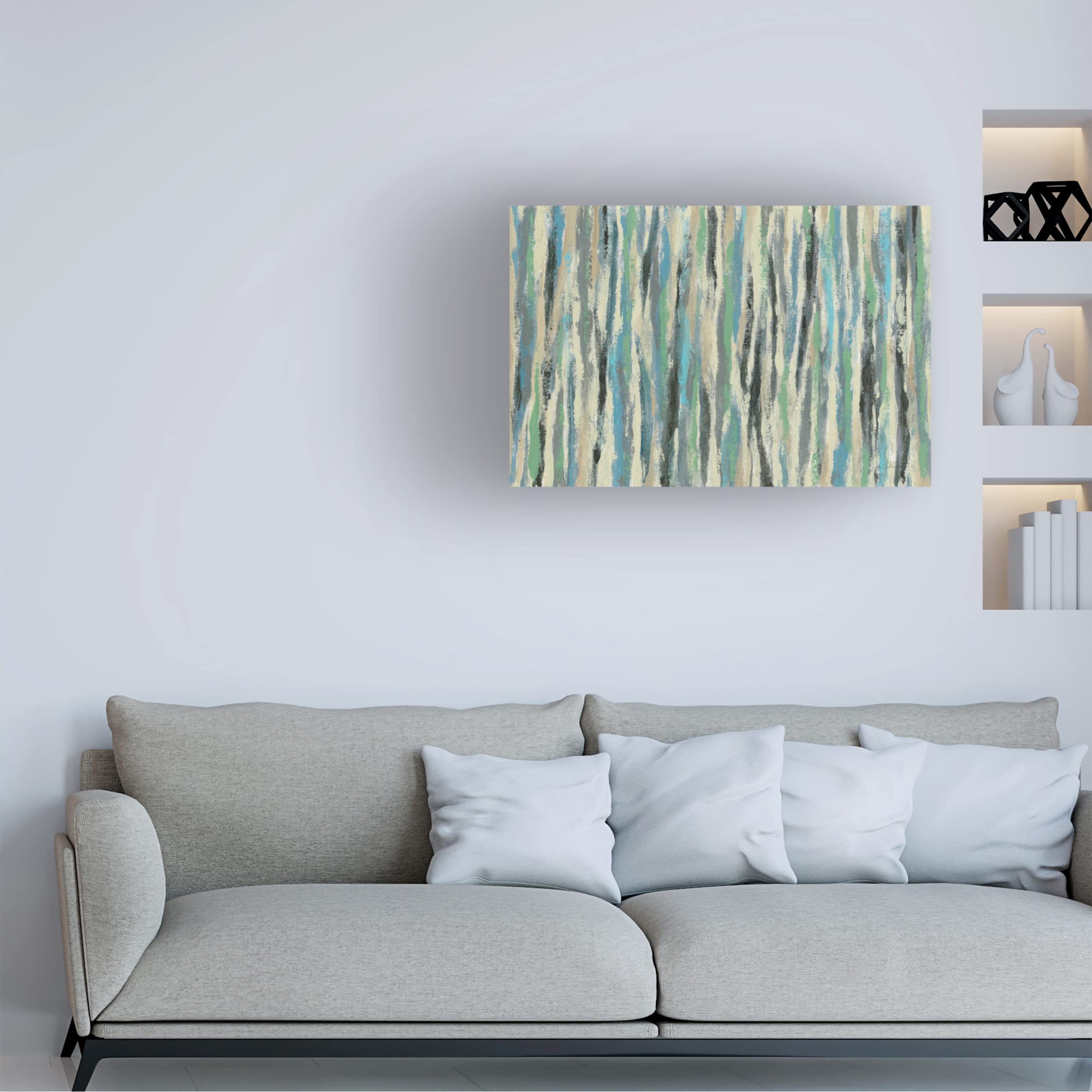 Silvia Vassileva 'Stream' Canvas Art Print - Modern Abstract Wall Decor for Living Room, Bedroom & Office - Trademark Fine Art Collection