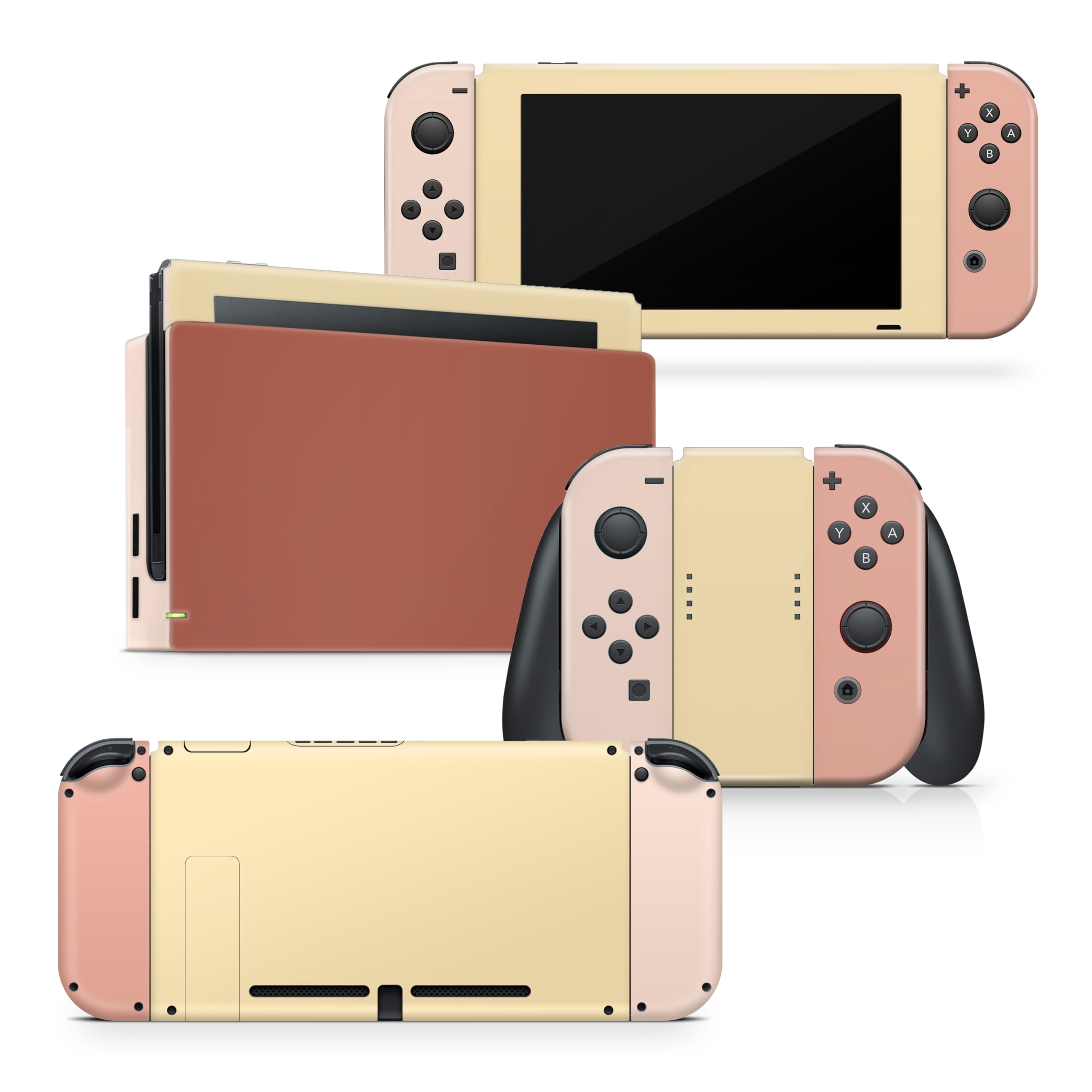 Premium Solid Color Vinyl Skin Wrap for Nintendo Switch - Brown 3M Full Cover Decal, Compatible with All Switch Models | Durable Scratch Protection & Custom Style for Gaming, Travel, and Home Entertainment