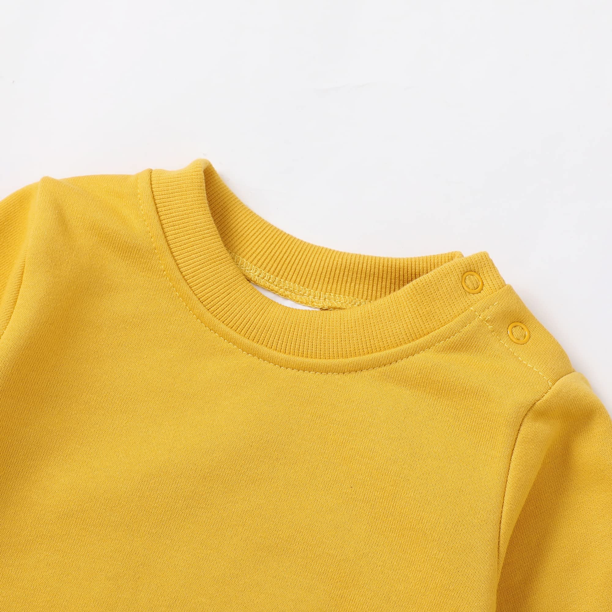 OPAWO Baby Sweatshirt Romper Onesie - Newborn Unisex Bubble Romper Outfit | Infant Crewneck Bodysuit | Soft Cotton Baby Clothes for Boys & Girls | Perfect for Playdates, Photoshoots & Everyday Wear