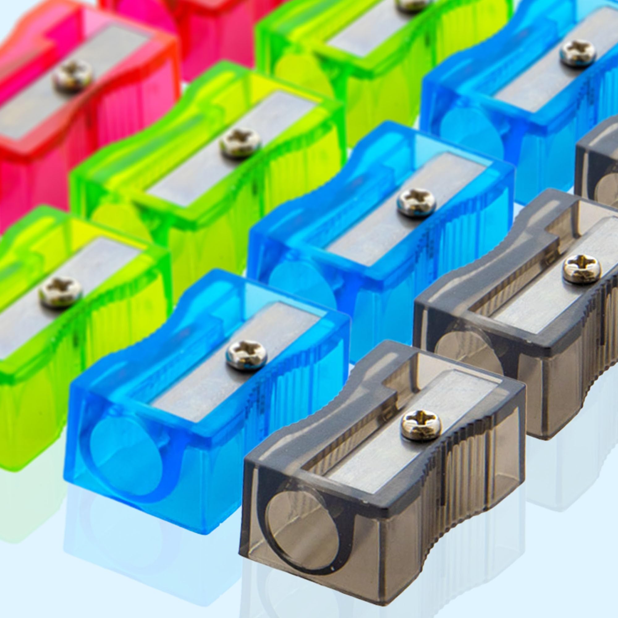 BAZIC Single Hole Pencil Sharpener with Blade - Standard Size for Pencils & Crayons, Square Design School Supplies (Pack of 576) - Perfect for Classrooms, Offices & Art Studios