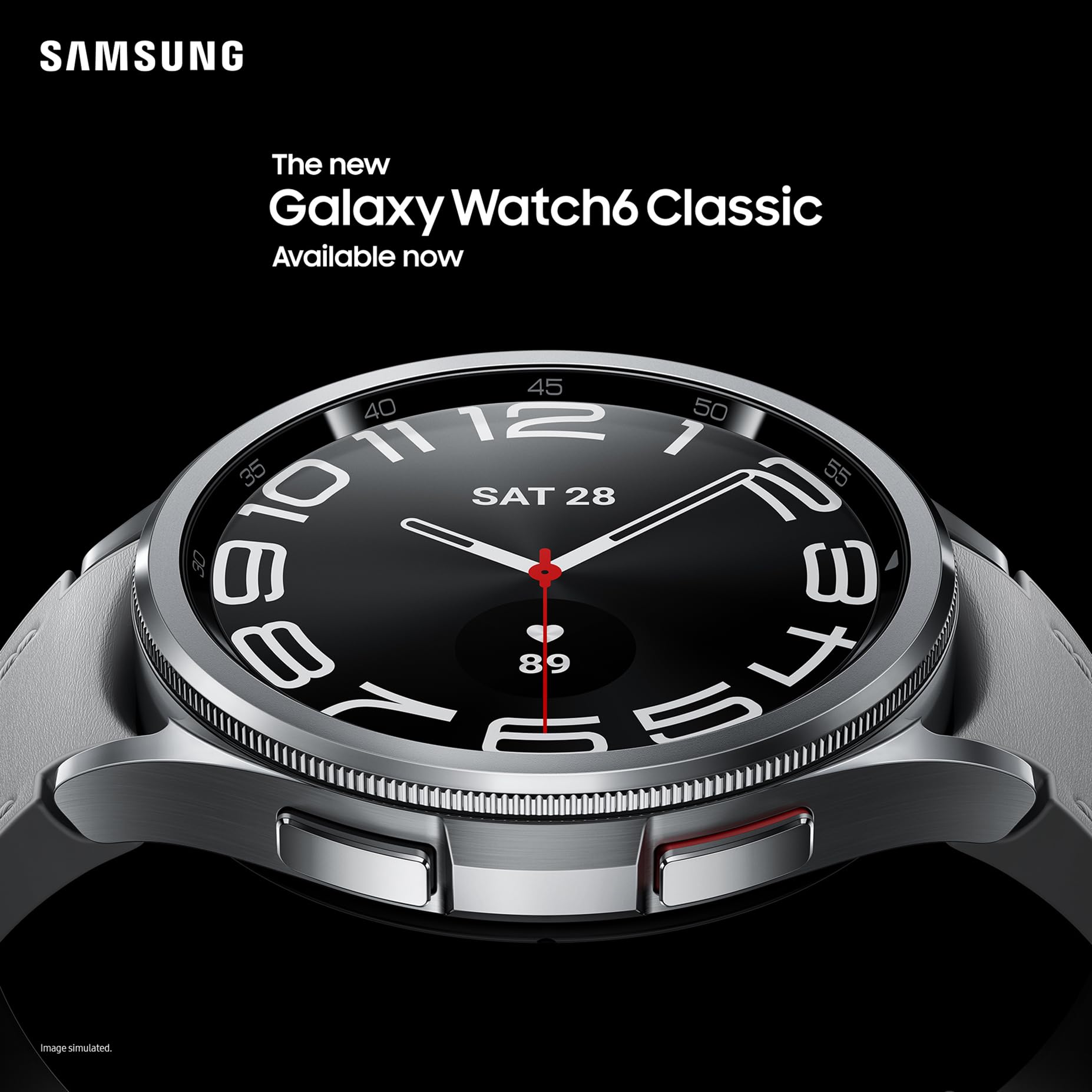Samsung Galaxy Watch6 Classic 47mm Smartwatch - Bluetooth Fitness Tracker with Heart Rate Monitor, Sleep Tracking & 3-Year Warranty (UK Version) - Perfect for Workouts, Running & Daily Activity Tracking