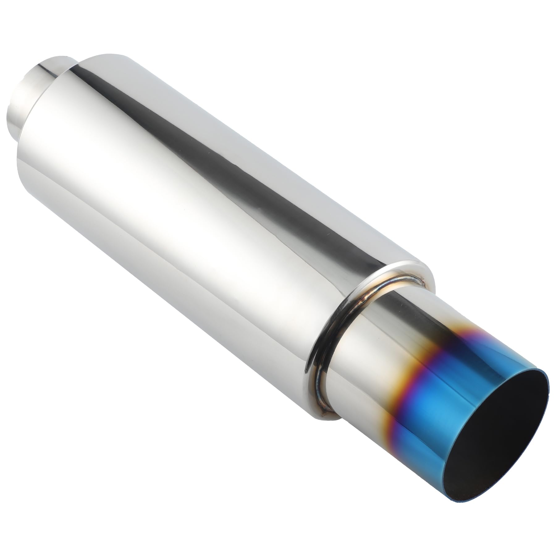 SINGARO Universal Stainless Steel Exhaust Muffler & Tip System Kit - 18.5