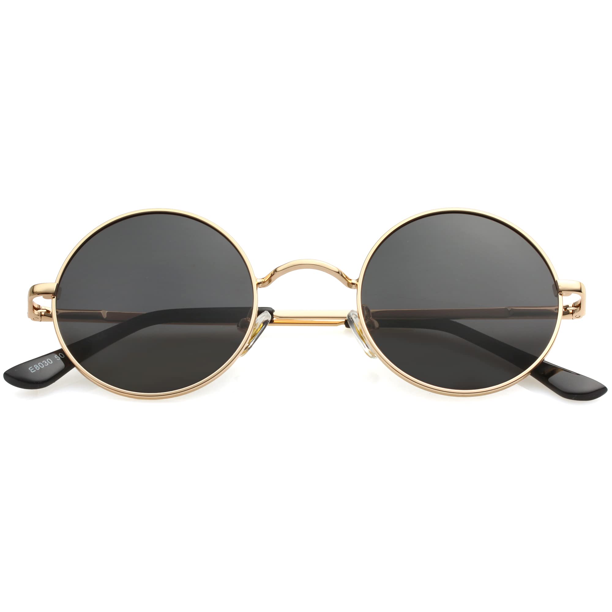 Kursan John Lennon Small Round Polarized Sunglasses for Women & Men - 45MM Hippie Retro Red Circle Shades | Perfect for Music Festivals, Beach Days & Vintage Style Outfits