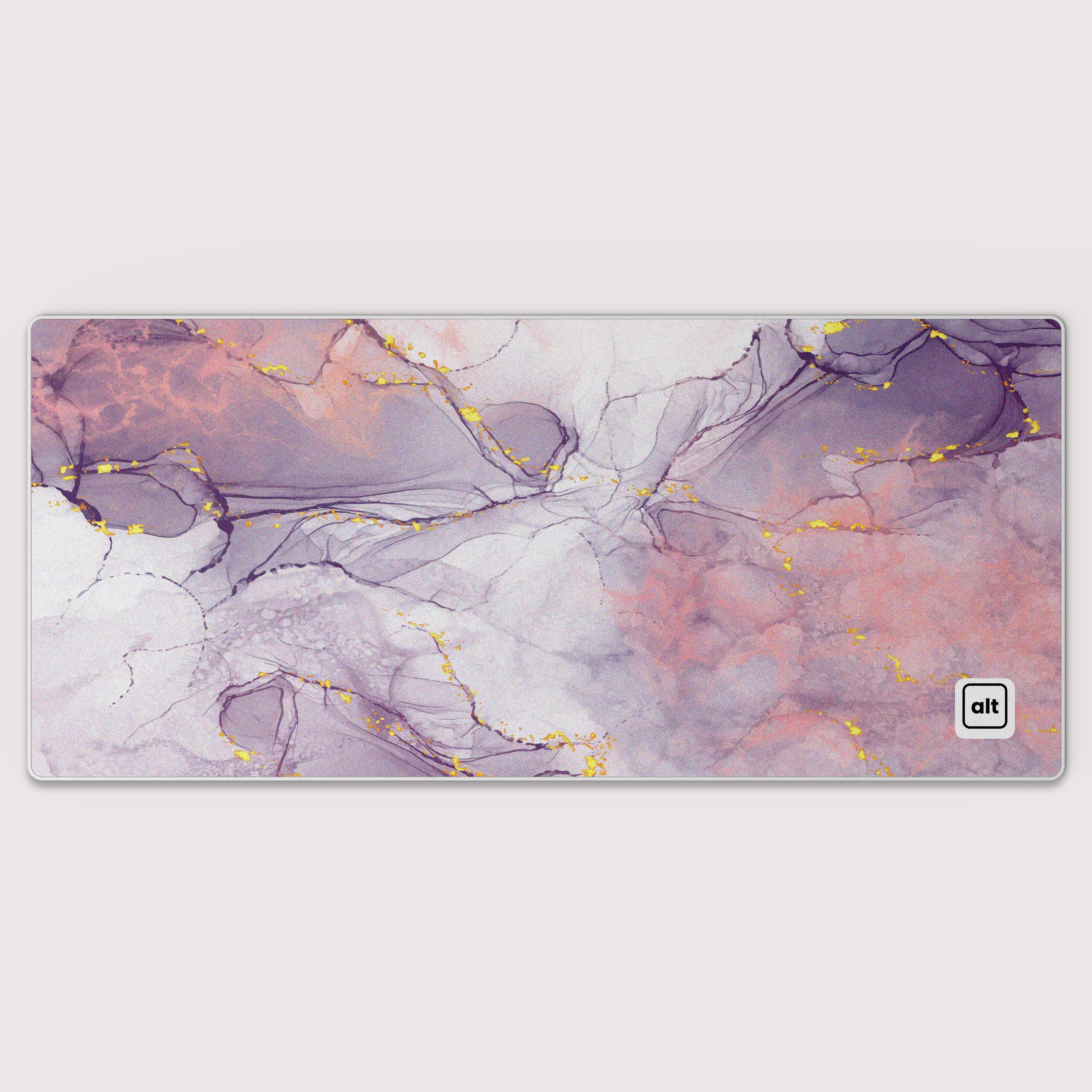 Pink Marble Gaming Mouse Pad - Non-Slip Rubber Base, Smooth Surface for PC & Laptop - Perfect for Office, Gaming & Home Use