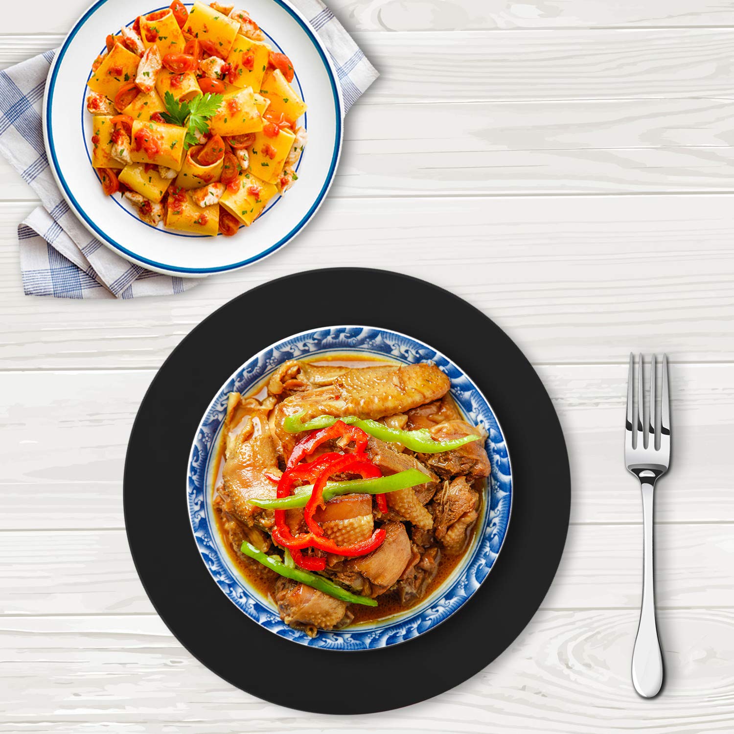 ONE250 12-Inch Silicone Microwave & Oven Mats (2-Pack) - Non-Stick, Heat-Resistant Trivet for Cooking, Baking & Food Protection - Perfect for Microwave, Countertop & Dining Table Use