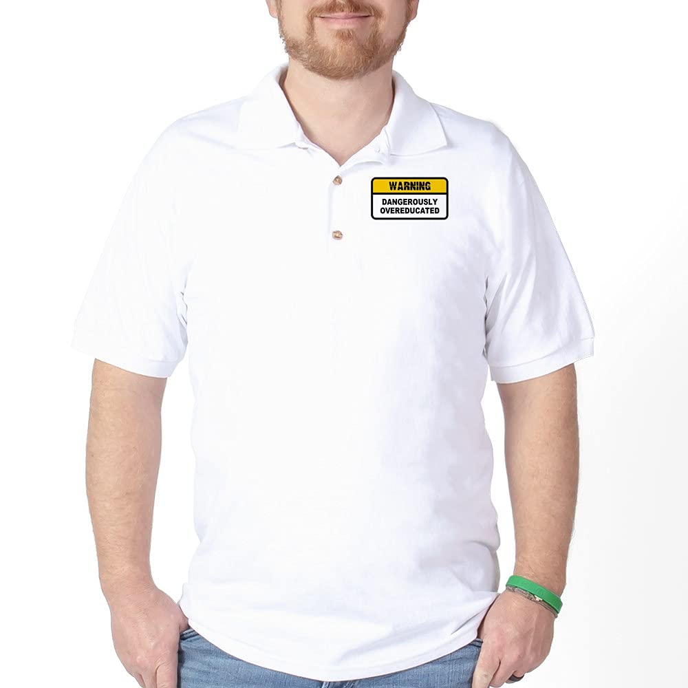 Dangerously Overeducated Golf Shirt - Funny Golf Polo for Men & Women - Perfect for Golf Courses, Casual Wear & Gifts