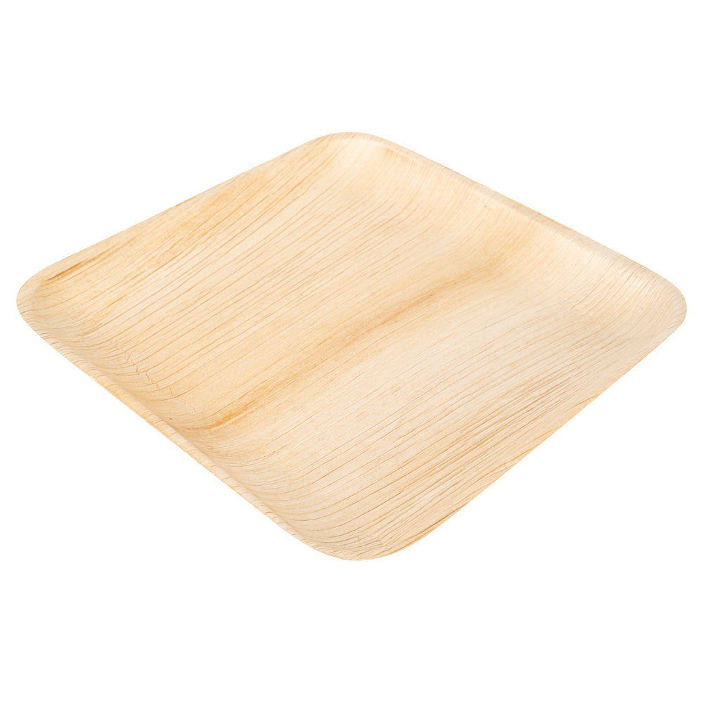 Eco-Friendly 100-Pack Natural Palm Leaf Plates & 100-Piece Bamboo Disposable Flatware Set - Biodegradable Dinnerware for Parties, Picnics, Weddings & Sustainable Events