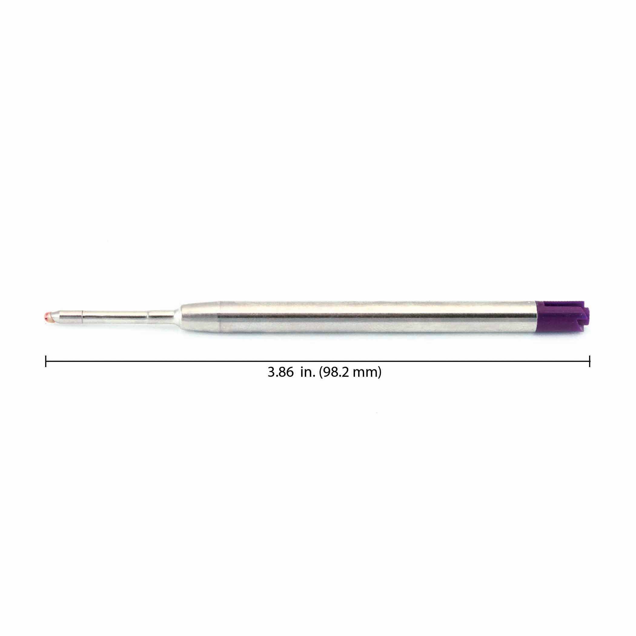 Monteverde Soft Ballpoint Refill - Medium Point Purple Ink - Compatible with Parker Pens - Smooth Writing for Office, School & Everyday Use