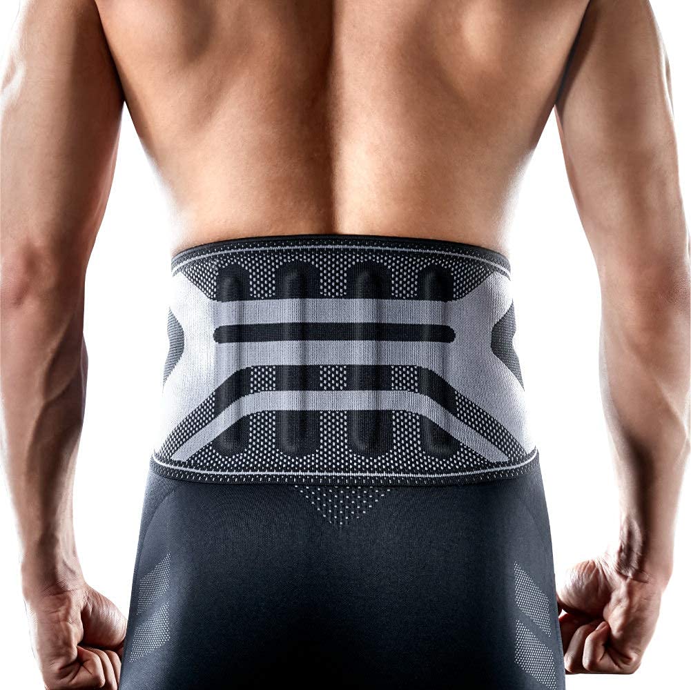LP SUPPORT Back Brace for Lower Back Pain Relief - 4 Semi-Rigid Stays, Breathable Knit Design - Weightlifting & Heavy Lifting Support - Adjustable for Men & Women (Extra Large) - Perfect for Gym, Construction & Warehouse Work