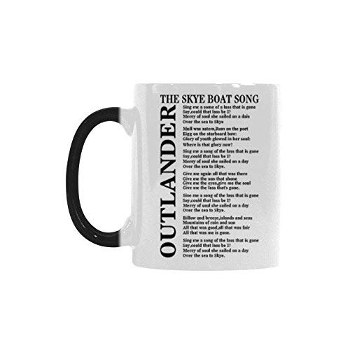 WECE Outlander The Skye Boat Song Funny Heat Reveal Changing Color Coffee Mug - 11oz Novelty Ceramic Cup for Fans, Perfect for Tea & Coffee Lovers - Great Gift for TV Show Enthusiasts & Office Use