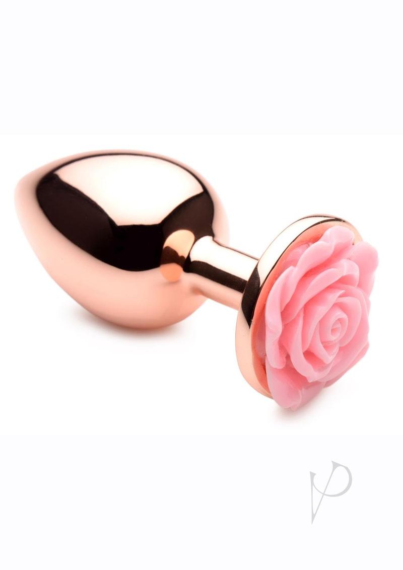 Booty Sparks Large Aluminum Anal Plug - Pink Rose Gold for Enhanced Comfort & Stimulation | Perfect for Couples Play & Solo Exploration