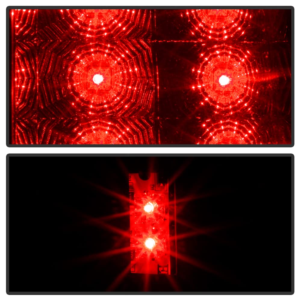 ACANII Black LED Tail Lights Brake Lamps Pair Set - Compatible with 2007-2013 Chevy Avalanche (Driver & Passenger Side) - Durable Replacement for Enhanced Visibility & Safety - Perfect for Night Driving, Off-Roading & Custom Car Upgrades