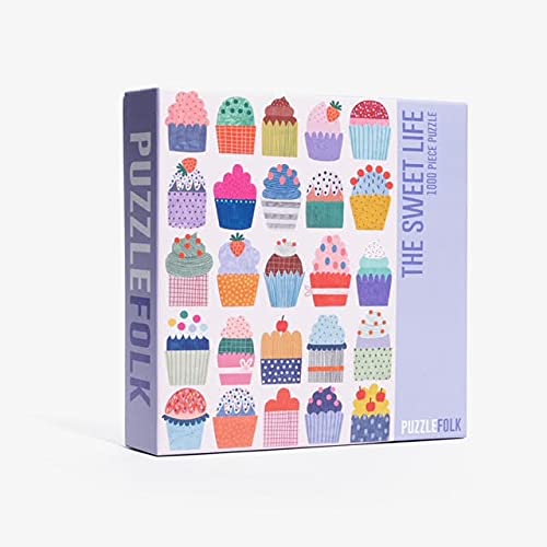 1000 Piece Cupcake Jigsaw Puzzle - Sweet Life Puzzle for Adults & Teens - Fun Family Game Night & Relaxing Activity for Home & Office