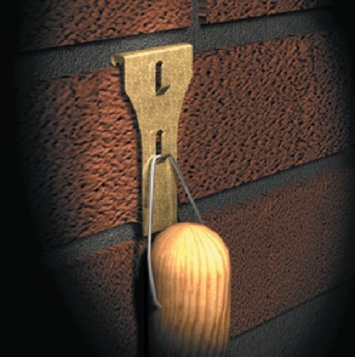 Queen-Size Metal Brick Clips for Holiday Lights - 2 Pack - Perfect for Securing Christmas Lights on Brick Walls & Fireplace Mantels