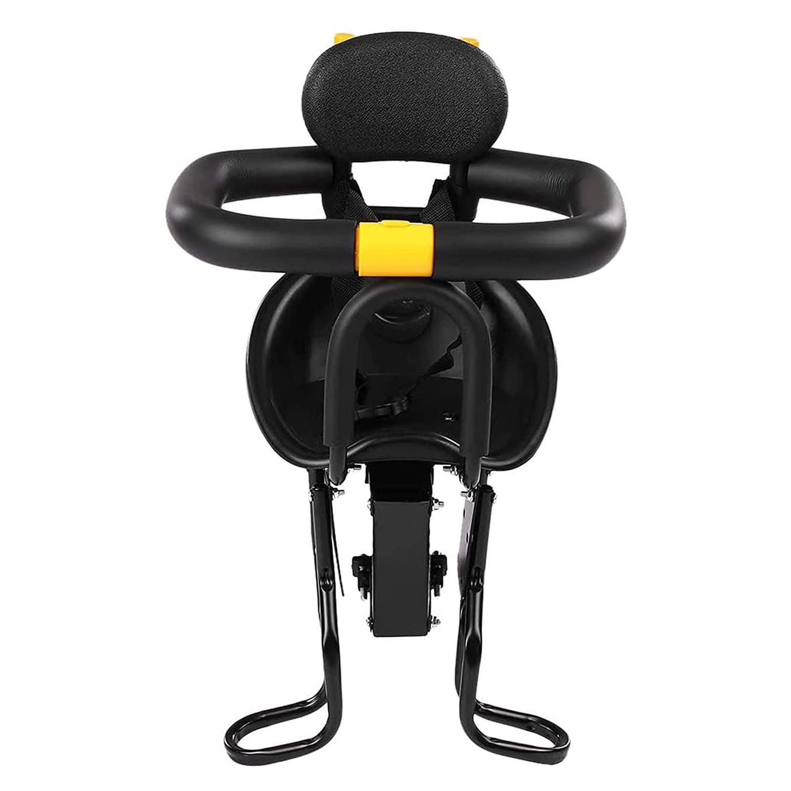 PWV Security Kids Bike Seat with Pedals & Back Support - Adjustable Front Mount Child Bicycle Saddle for Mountain & Road Bikes - Perfect for Family Cycling & Outdoor Adventures