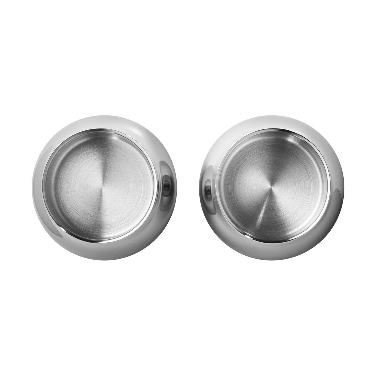 Georg Jensen Cafu Tealight Holders - Set of 2 Mirror Polished Stainless Steel Candle Holders for Home Decor, Wedding Centerpieces & Romantic Ambiance