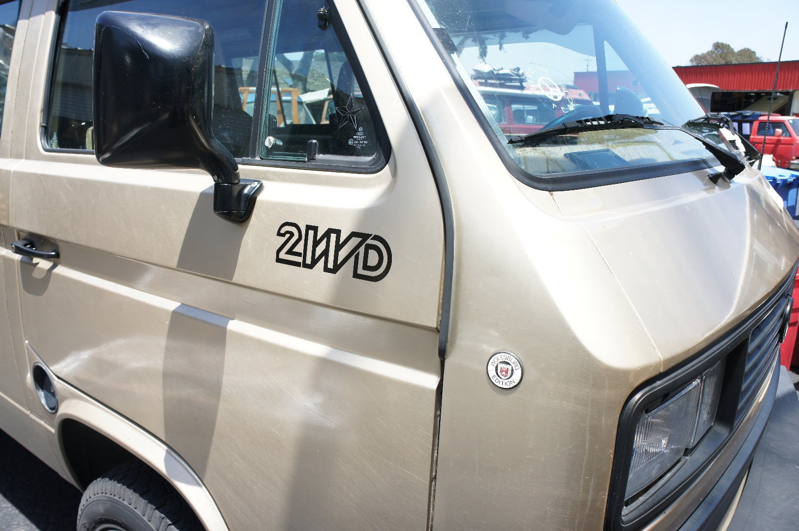 2WD Vanagon Decal - High-Quality Vinyl Sticker for Cars, Trucks, Laptops & More - Perfect for Outdoor Adventures, Road Trips & Vehicle Customization