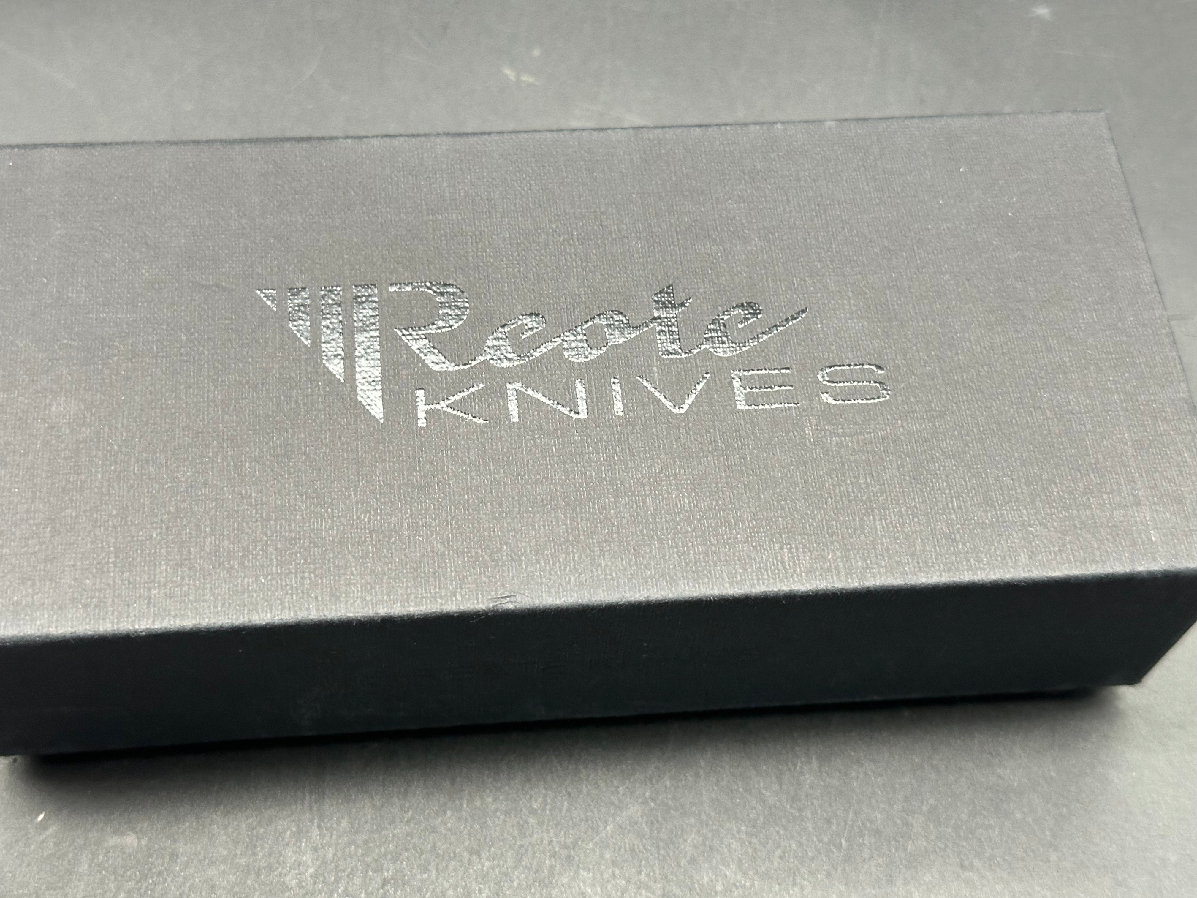 Reate GTR Frame Lock Folding Knife - Titanium Handle with Zirconium Inlay & Ball Bearing Clip (3.6