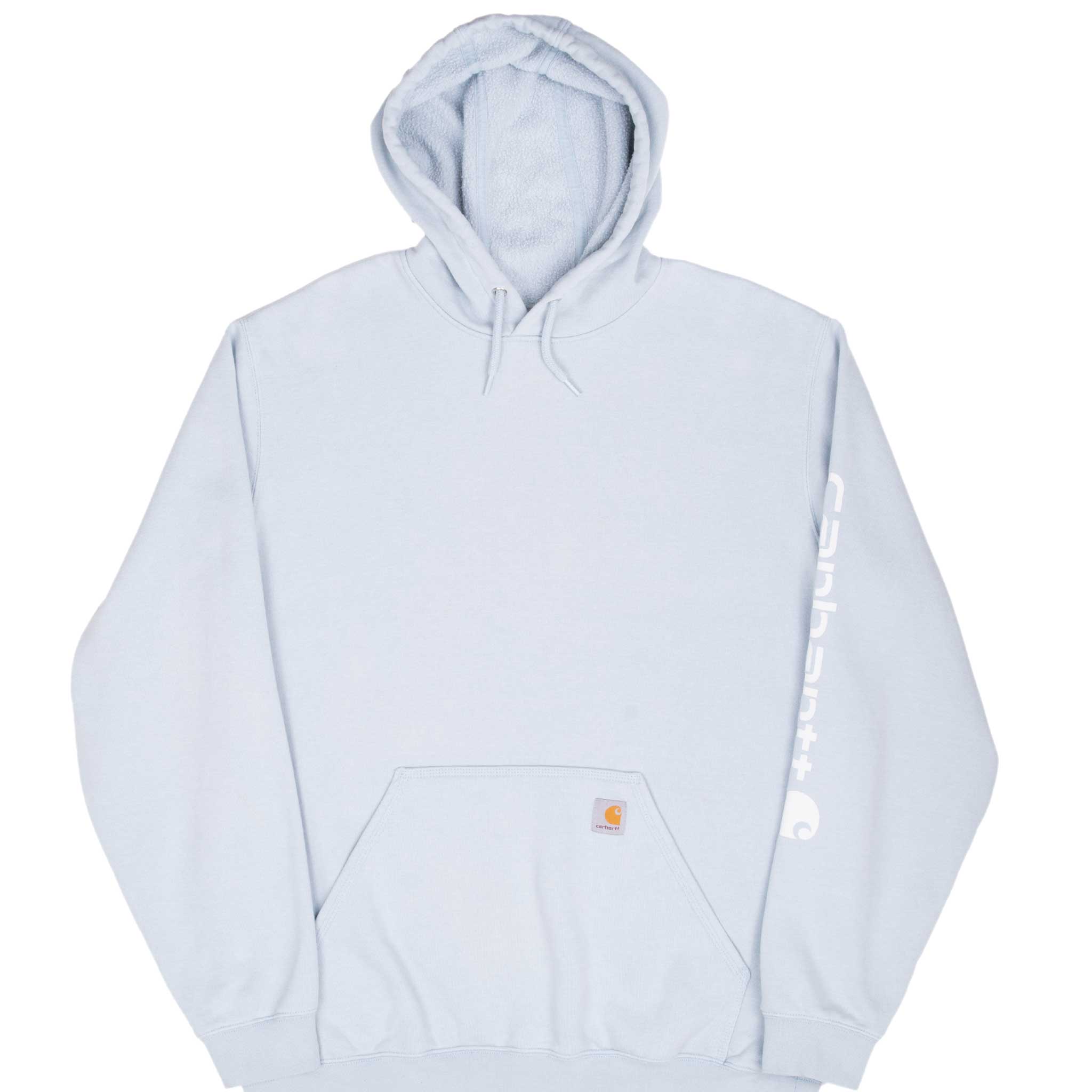 Vintage Carhartt Light Blue Hoodie Sweatshirt 2000s XL Tall - Men's Workwear & Casual Streetwear for Outdoor Activities & Everyday Comfort