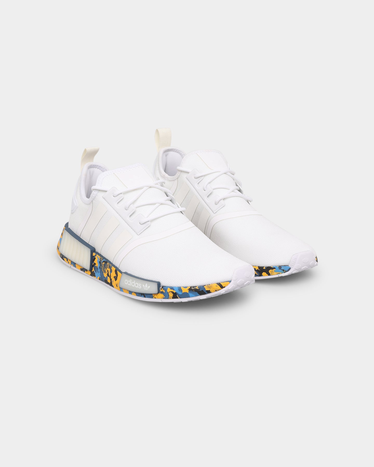 Adidas NMD_R1 Running Shoes - Men's Cloud White/Off White Sneakers for Casual Wear & Gym Training