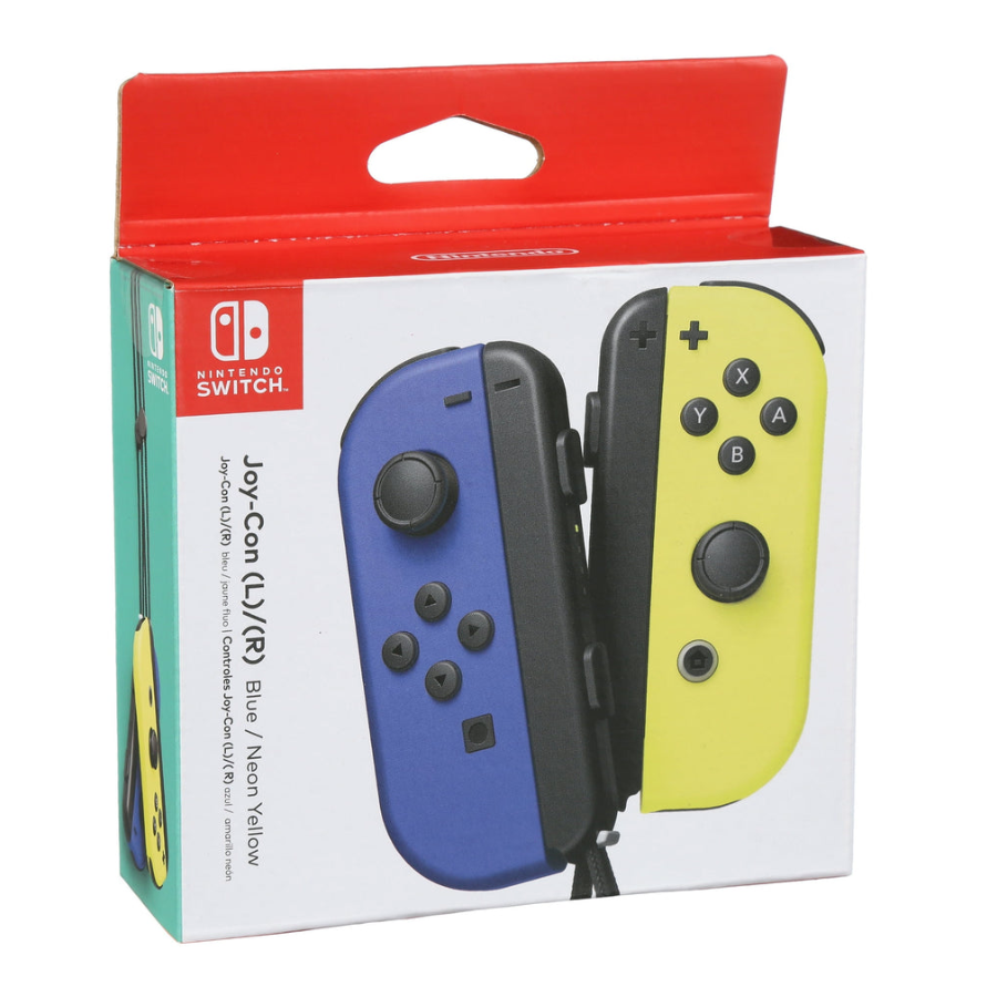 Original Nintendo Joy-Con (L/R) Wireless Controllers for Switch - Neon Red/Blue - Perfect for Multiplayer Gaming & Motion Controls