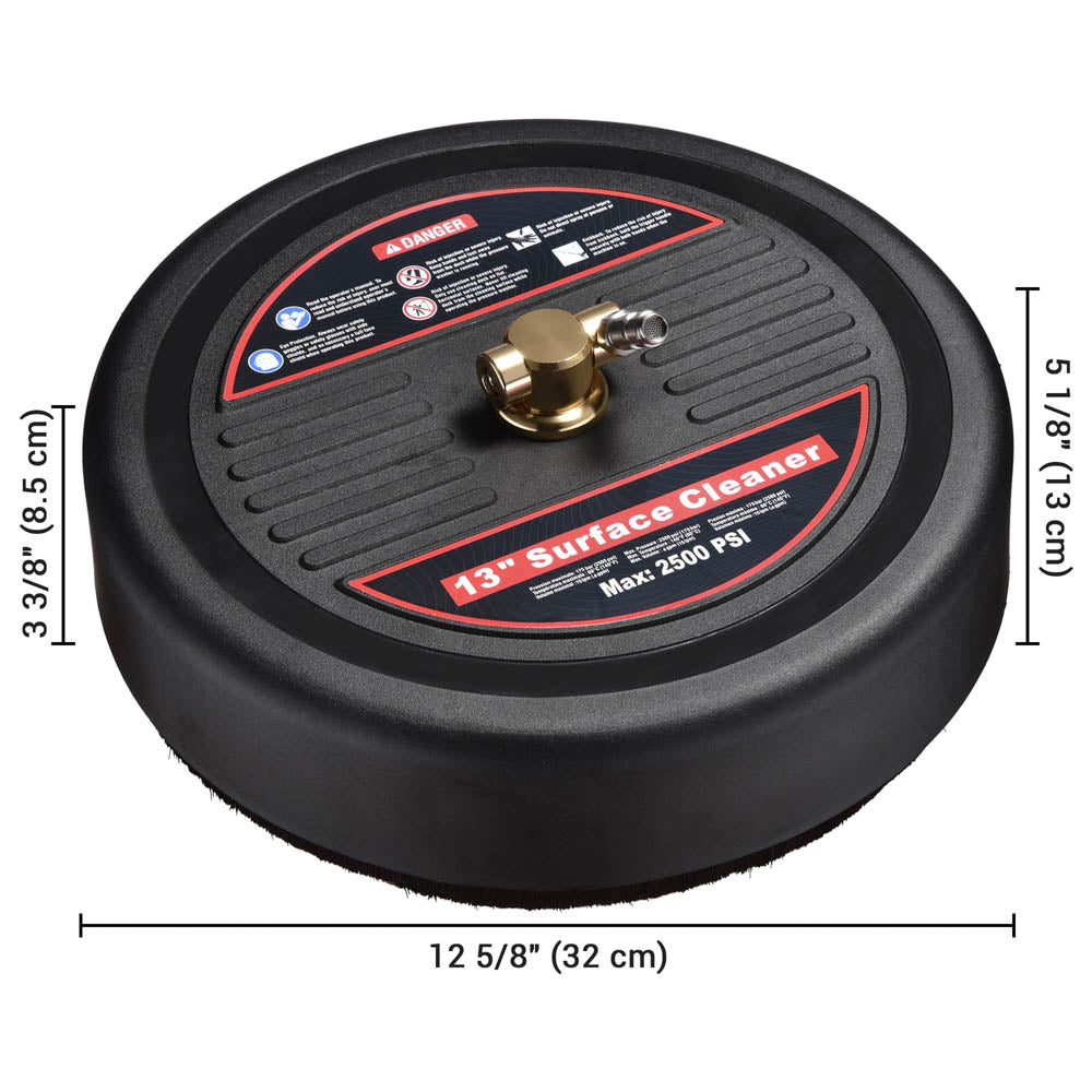 TheLAShop 13 Inch Pressure Washer Scrubber Attachment - 2500 PSI High Power Surface Cleaner for Driveway, Deck, and Concrete Cleaning