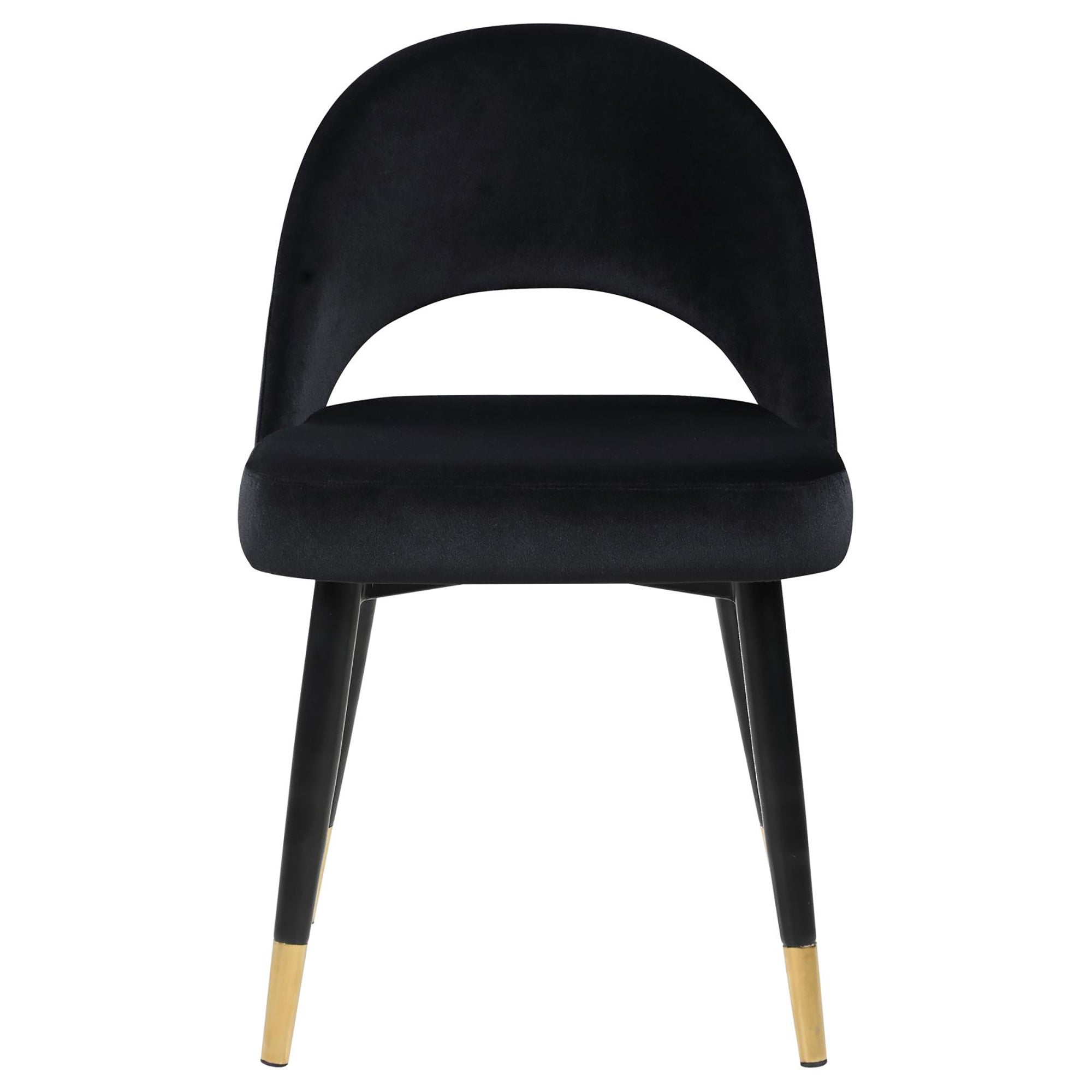 Modern Black Arched Back Side Chairs (Set of 2) - Elegant Dining Room & Kitchen Chairs for Home Decor