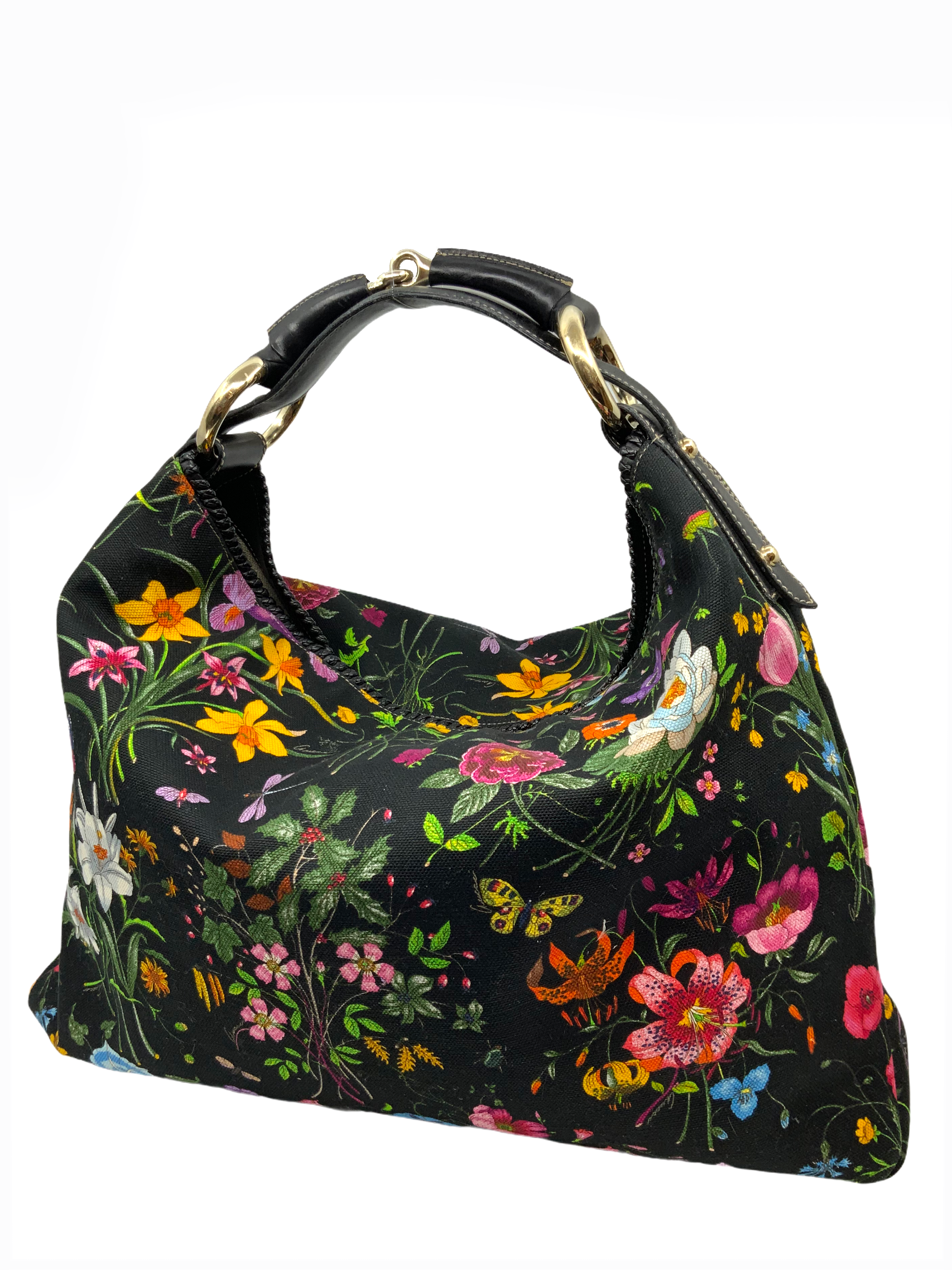 Gucci Horsebit Flora Canvas Large Hobo Bag - Luxury Designer Shoulder Bag for Women | Perfect for Work, Travel & Everyday Use