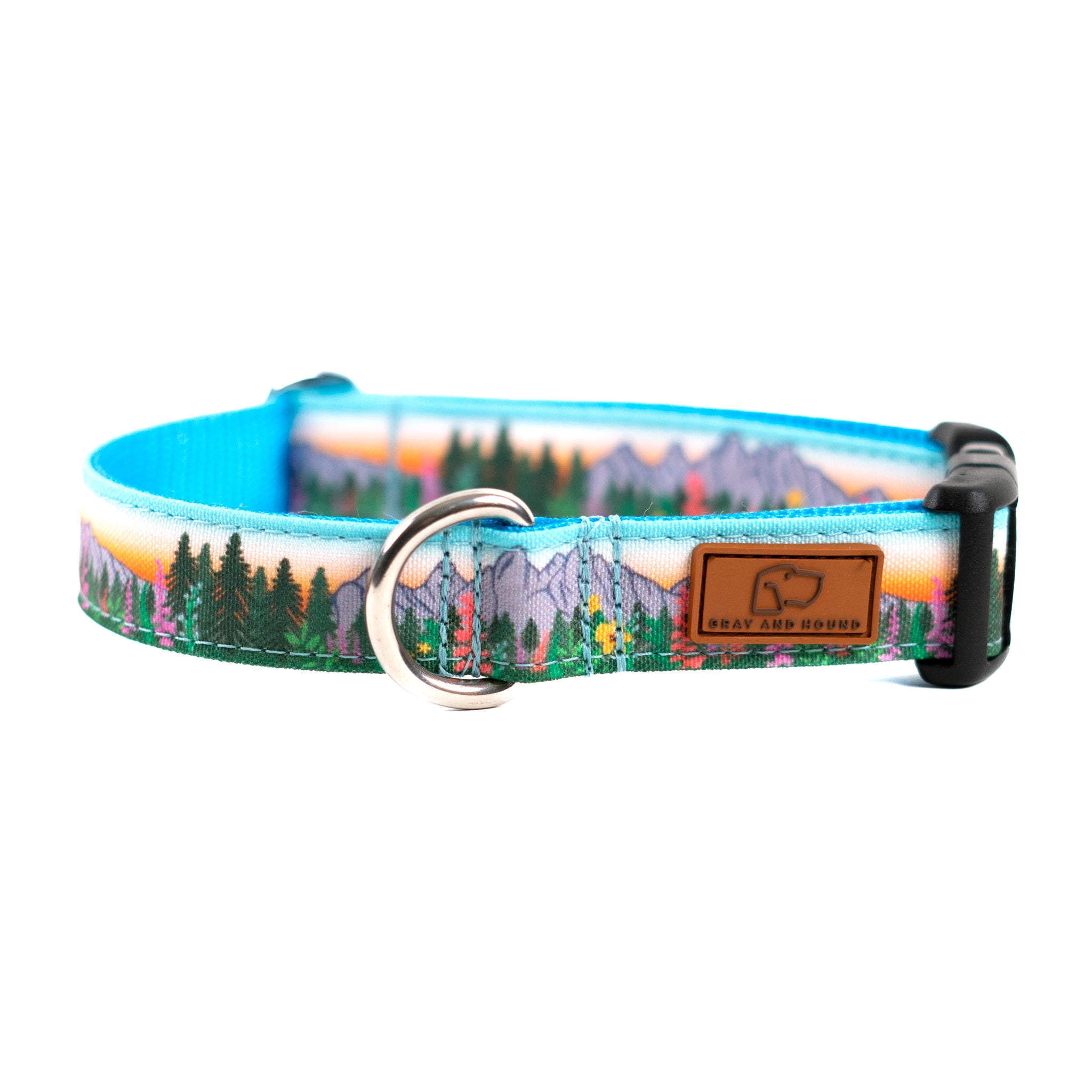 Premium Teton Sunrise Dog Collar - Durable Nylon Pet Collar with Adjustable Buckle, Reflective Strip for Safety - Perfect for Hiking, Walking & Outdoor Adventures