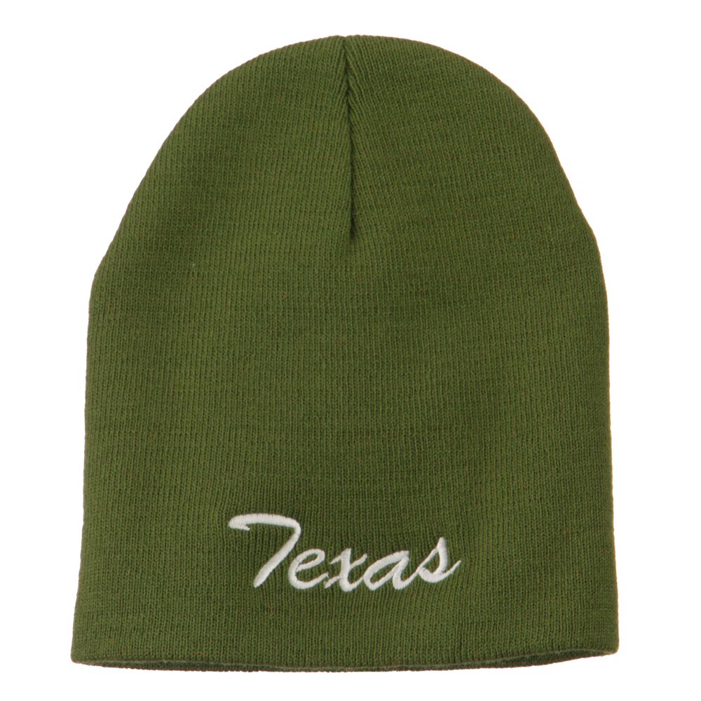 Texas Embroidered Short Beanie for Men & Women - Warm Winter Hat with Stylish Embroidery - Perfect for Outdoor Activities, Sports & Casual Wear