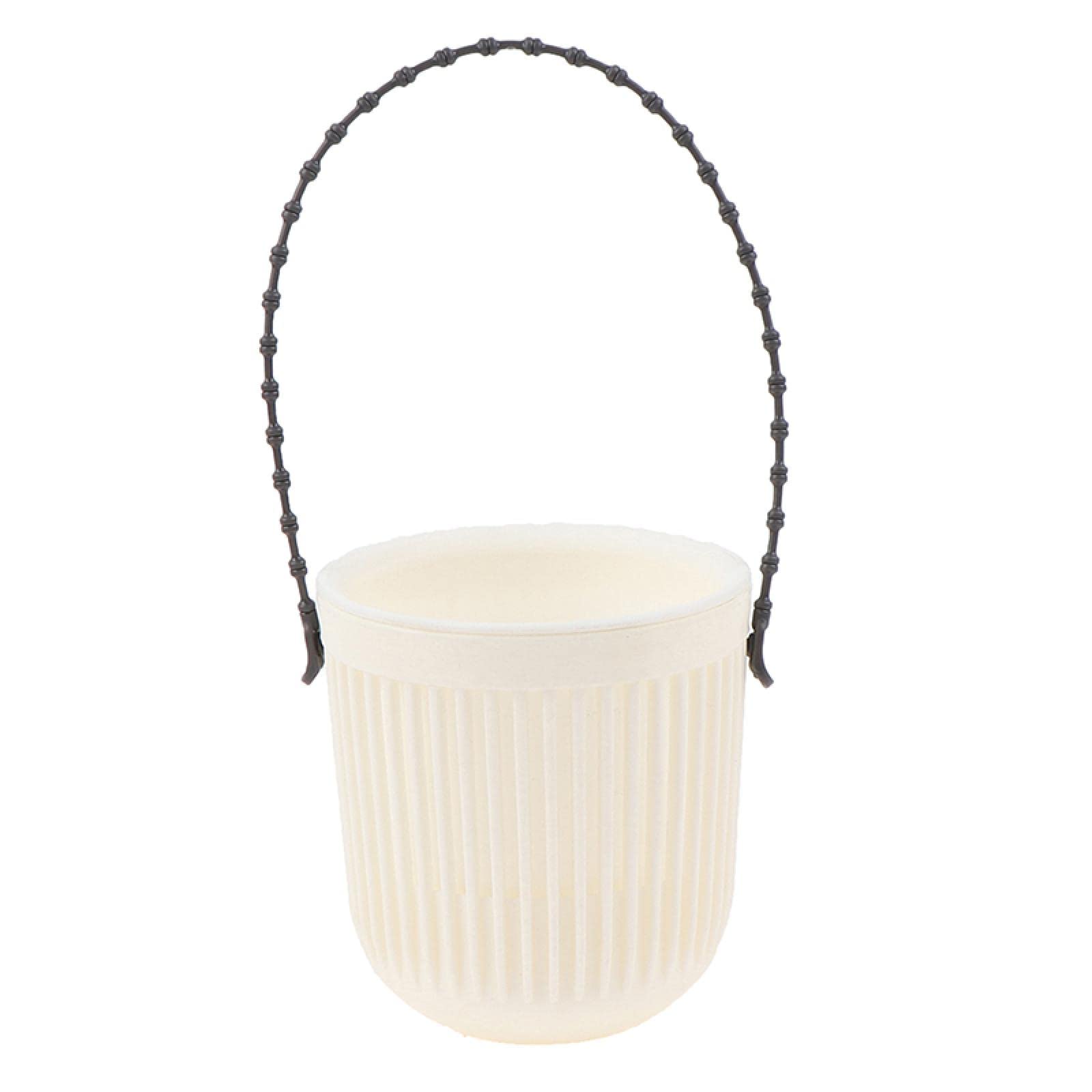 Double Layer Wall-Mounted Hanging Planter - Self-Watering Plastic Flower Basket with Lace Design for Indoor/Outdoor Decor (WT) - Perfect for Balcony, Patio, Kitchen & Living Room Plant Display