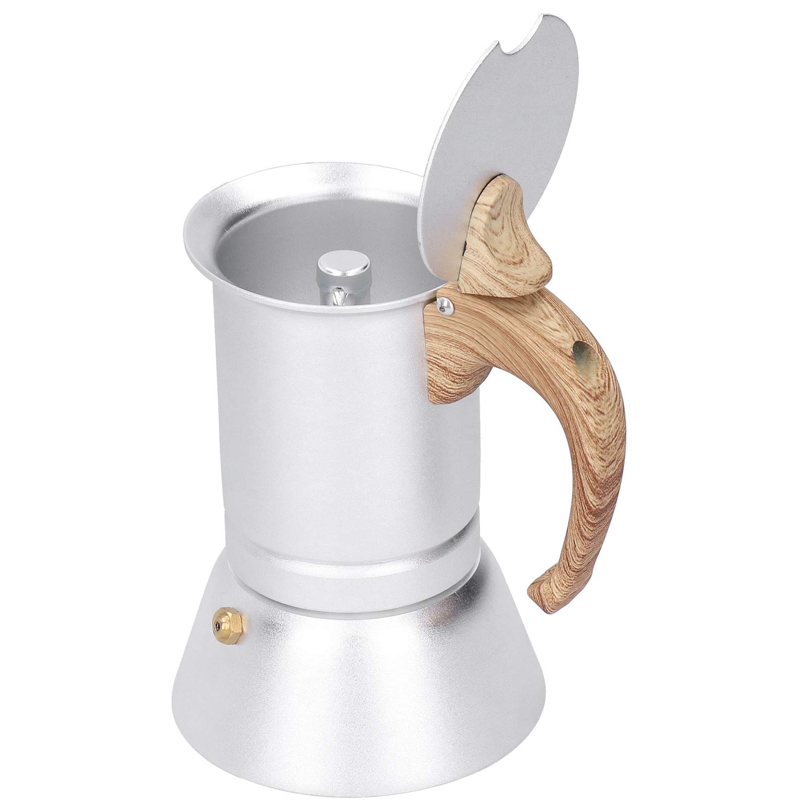 Stainless Steel Moka Pot Stovetop Espresso Maker for Induction Cooker & Electric Stove - Perfect for Home Coffee Brewing & Camping Trips