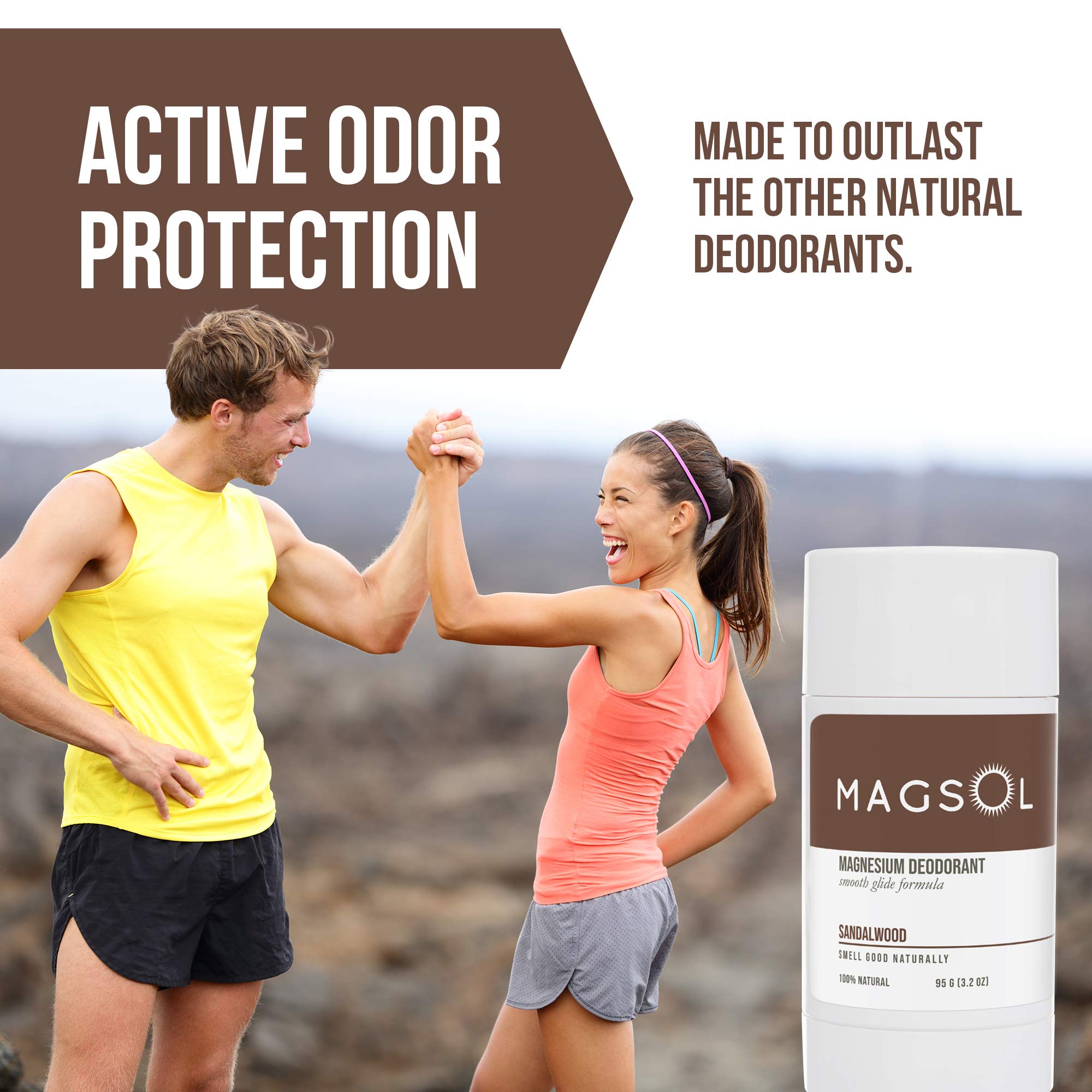 Natural Deodorant for Men & Women - Aluminum Free, Baking Soda Free & Gentle with Sweet Almond Oil & Beeswax | Vegan, Paraben & Phthalate Free | Sandalwood Scent | Perfect for Sensitive Skin & Active Lifestyles