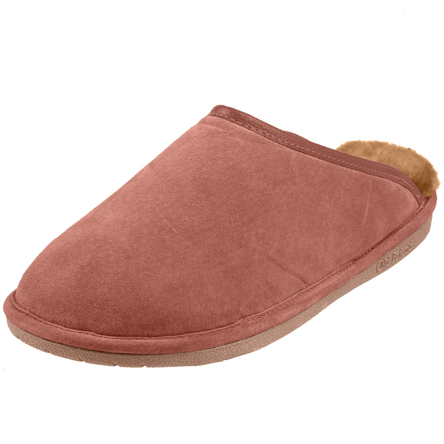 Old Friend Men's Comfortable Sheepskin Scuff Slippers - Cozy Indoor/Outdoor House Shoes for Relaxation at Home, Lounging & Backyard Wear