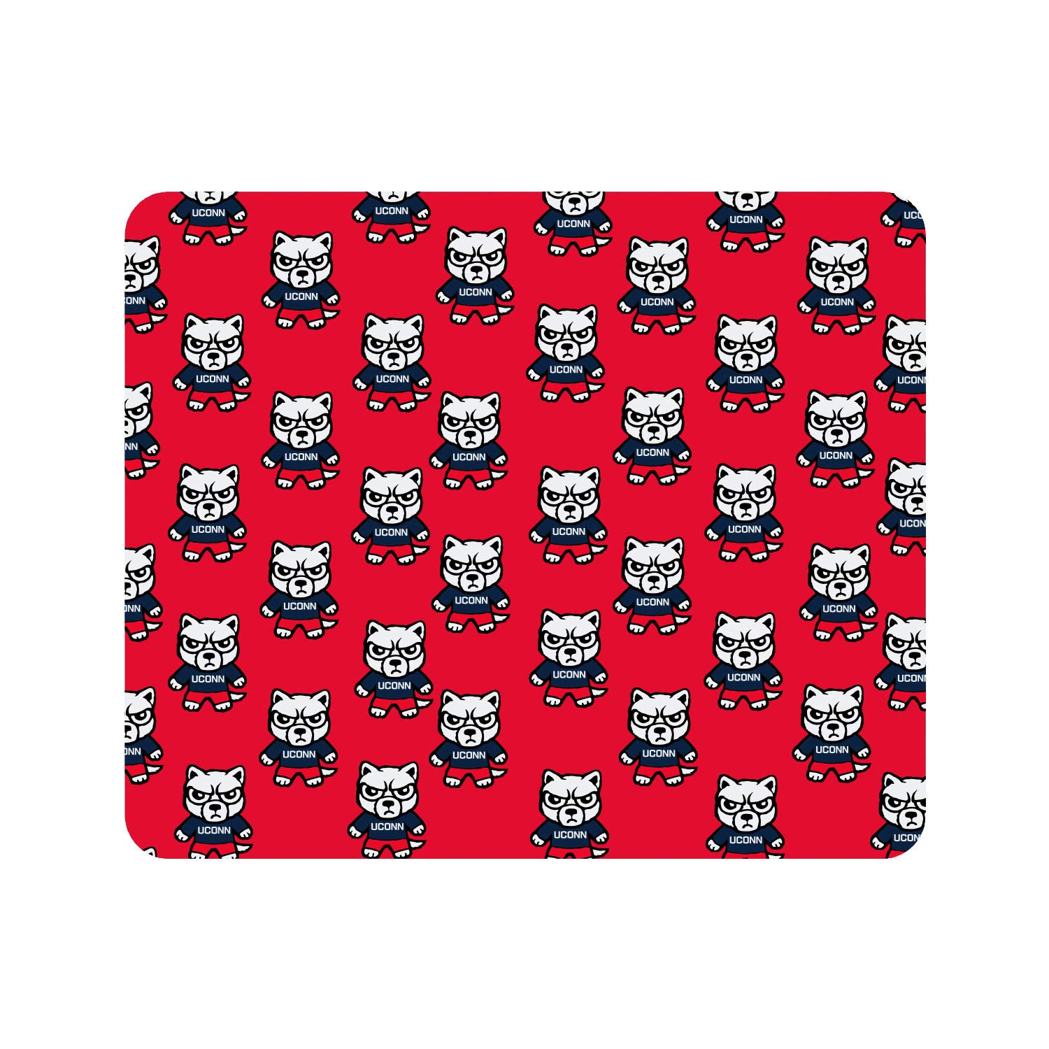 OTM Essentials University of Connecticut UConn Standard Fabric Mouse Pad - Non-Slip Desk Accessory for Gaming & Office Work - Officially Licensed Tokyodachi Mascot Design - Perfect for Dorm Rooms, Home Offices & Gamer Setups