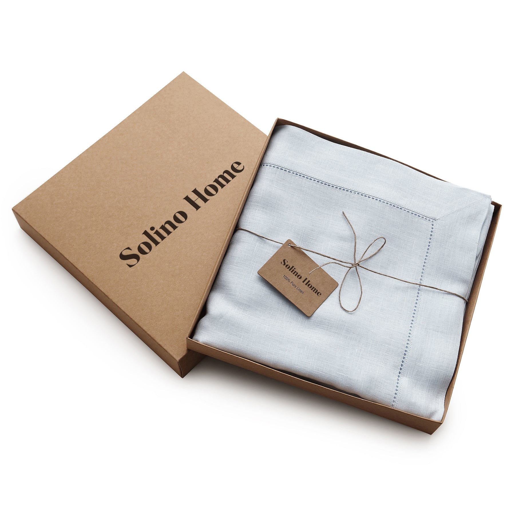 Elegant Classic Hemstitch Tablecloth - Premium Cotton Linen Table Cover for Dining Room, Wedding, Party & Special Occasions