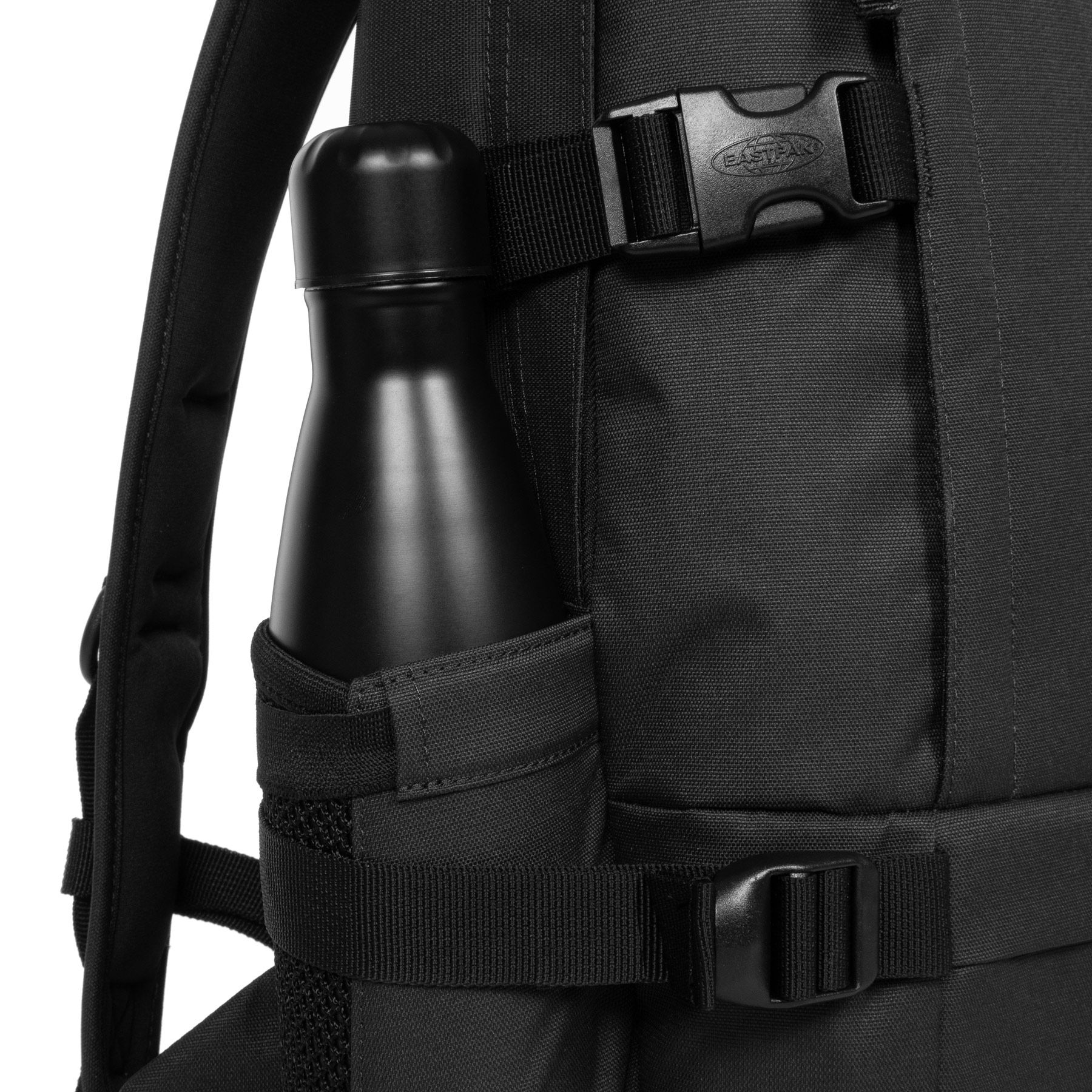 Eastpak Floid CS Backpack - Durable Mono Black Laptop Backpack for School, Work & Travel | Water-Resistant & Spacious Design for Everyday Use