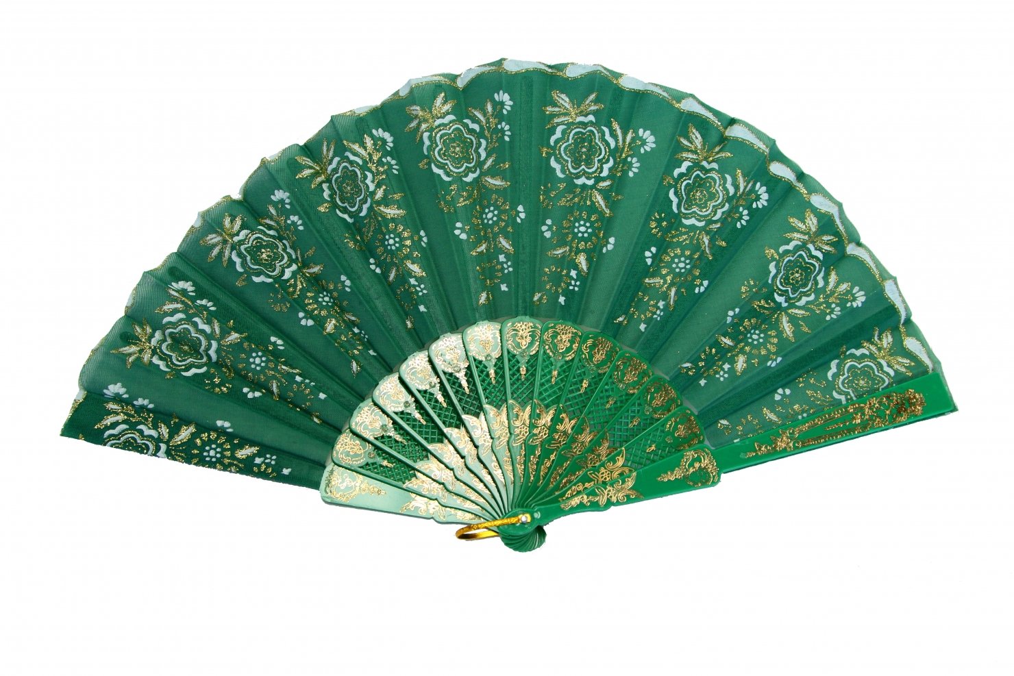 Authentic Feng Shui Green Hand Fan - Traditional Chinese Decorative Fan for Home, Office & Meditation | Perfect for Zen Decor, Gifts & Spiritual Spaces