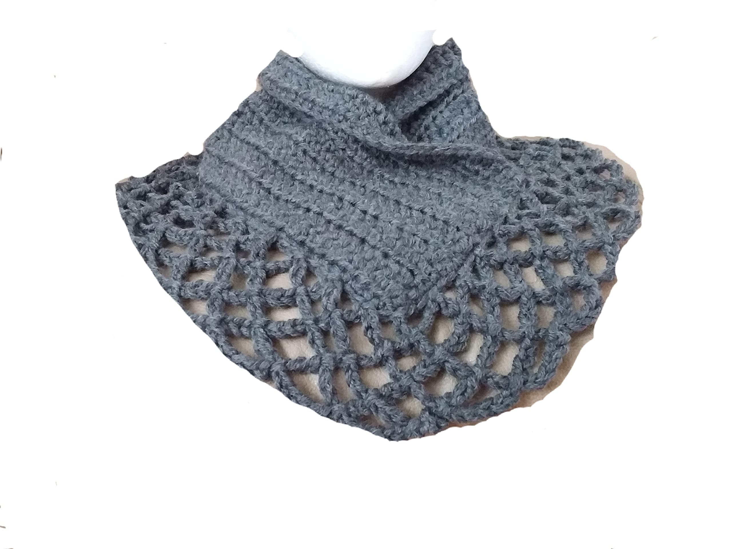 Handmade Knitted Lace Neck Warmer Scarf for Women - Winter Fashion Accessory & Cozy Cowl Wrap - Perfect for Cold Weather, Outdoor Activities & Holiday Gifts