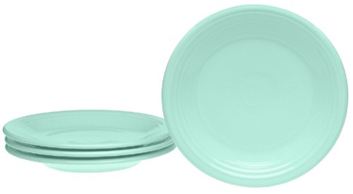 Fiesta 7.25-Inch Salad Plates, Set of 4, Turquoise - Colorful Dinnerware for Casual Dining, Parties & Everyday Use