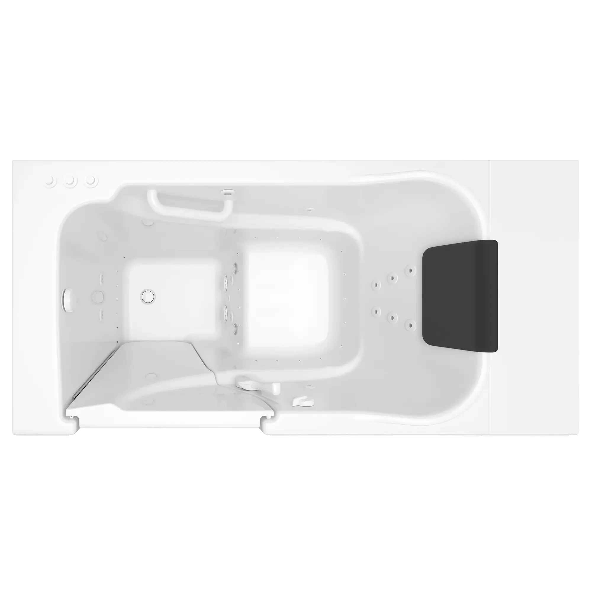 Premium 30 x 52 Inch Gelcoat Walk-In Bathtub with Air Spa & Whirlpool System - Left Hand Drain - Ideal for Elderly & Mobility Support, Home Safety & Relaxation Therapy